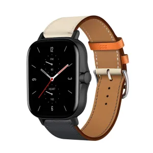 #1 Best Seller: Amazfit GTS 2 Leather Strap (White/Dark Blue)  Stylish & Comfortable