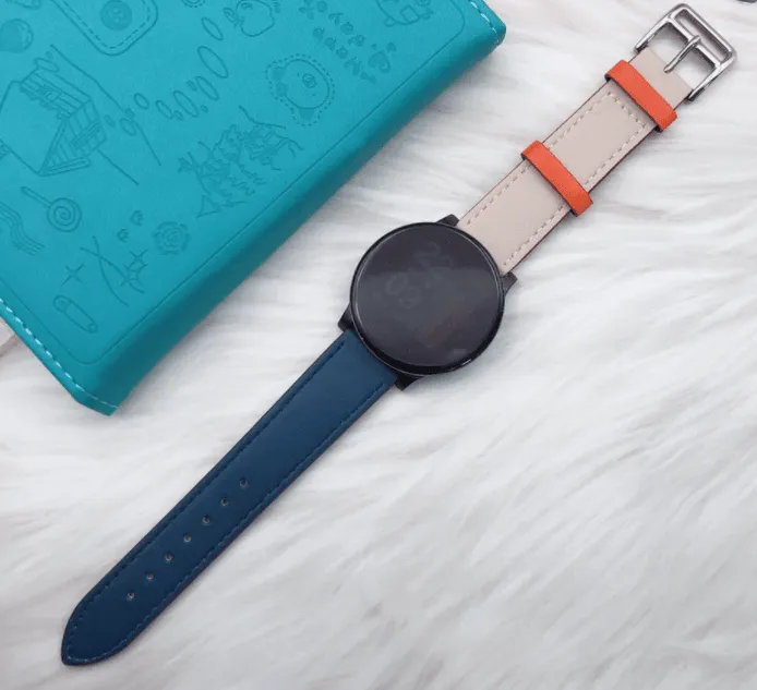 #1 Best Seller: Amazfit GTS 2 Leather Strap (White/Dark Blue)  Stylish & Comfortable