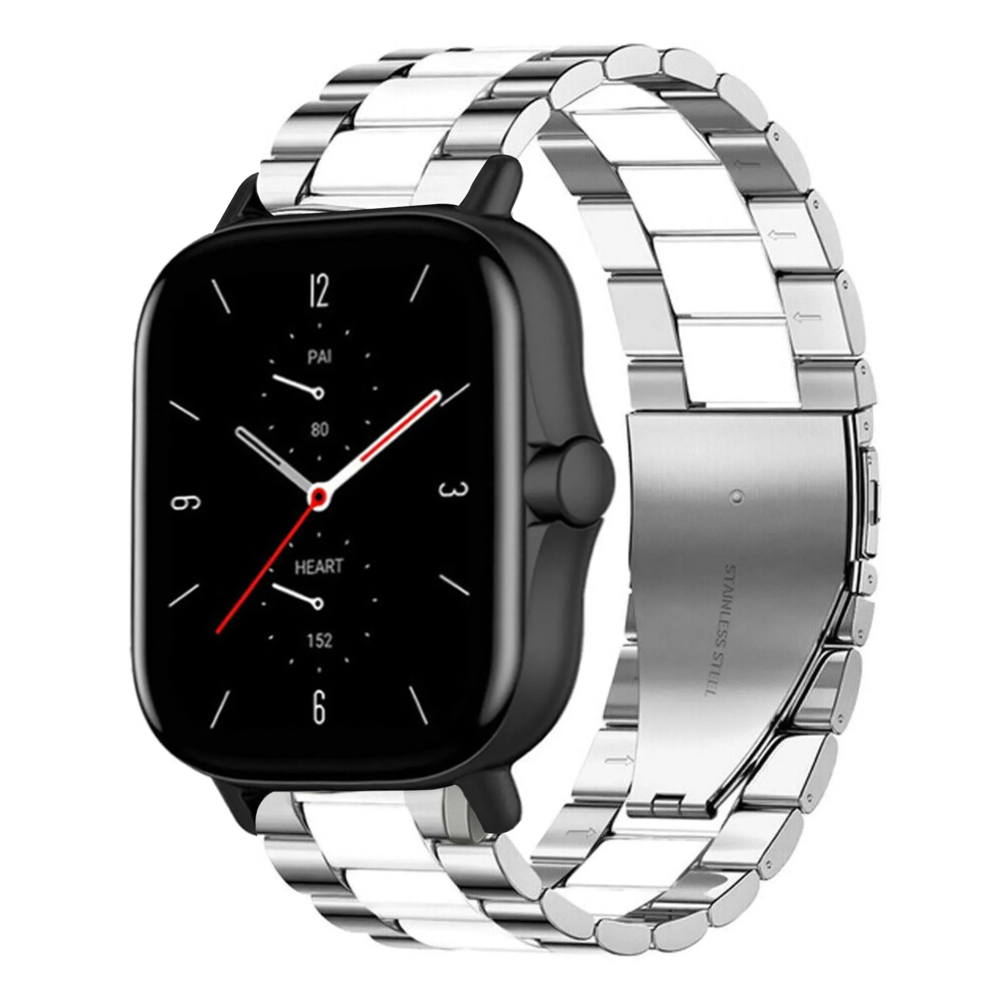 #1 Best Seller: Amazfit GTS 2 Steel Strap (Silver/White)  Dont Miss Out!