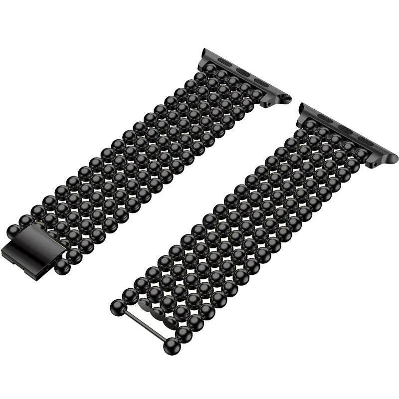 #1 Best Seller: Apple Watch Beaded Steel Strap (Black)  Almost Gone!