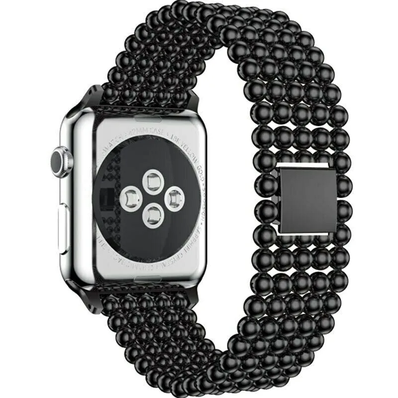 #1 Best Seller: Apple Watch Beaded Steel Strap (Black)  Almost Gone!
