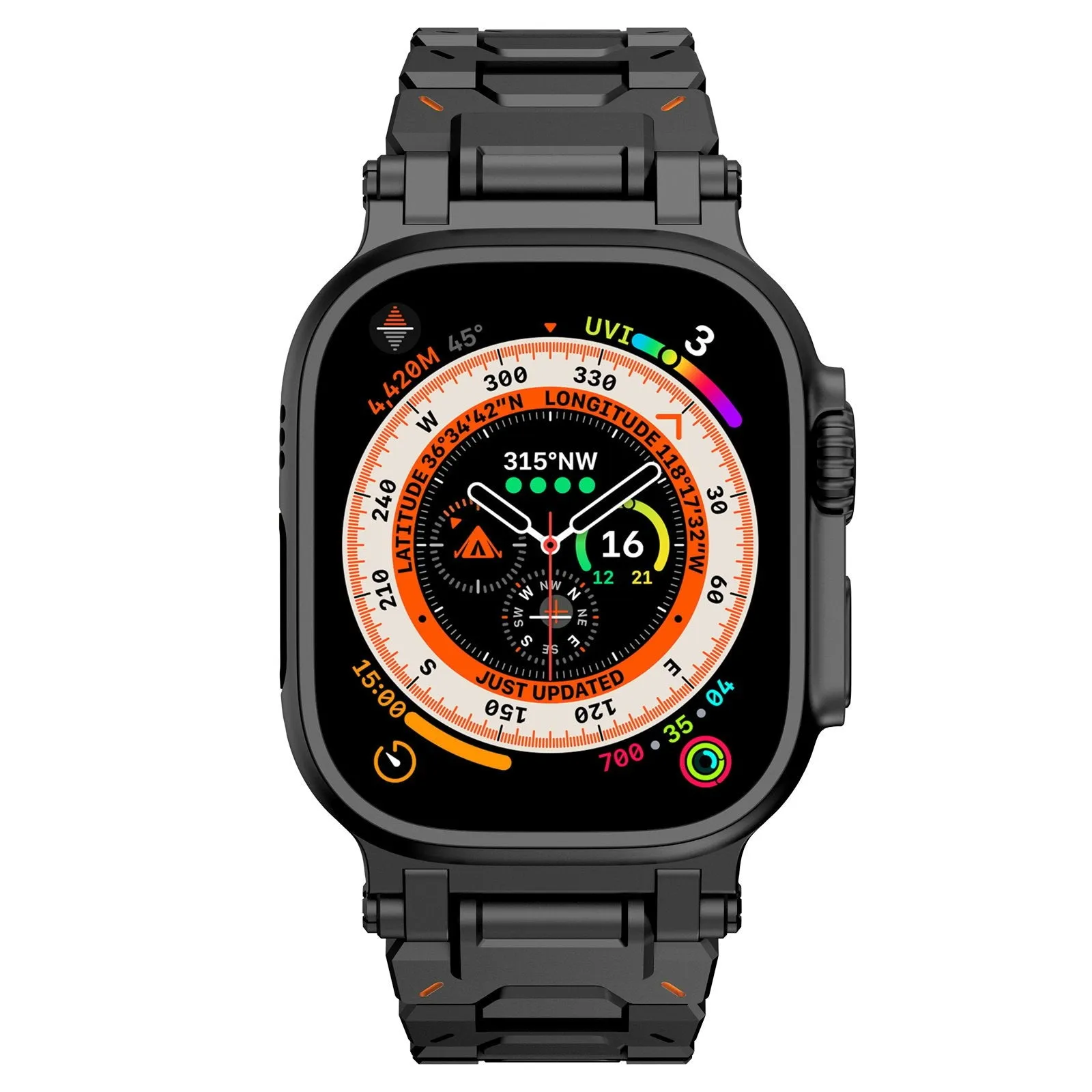 #1 Best Seller: Apple Watch 'Explorer' Premium Steel Strap (Black)  Almost Gone!