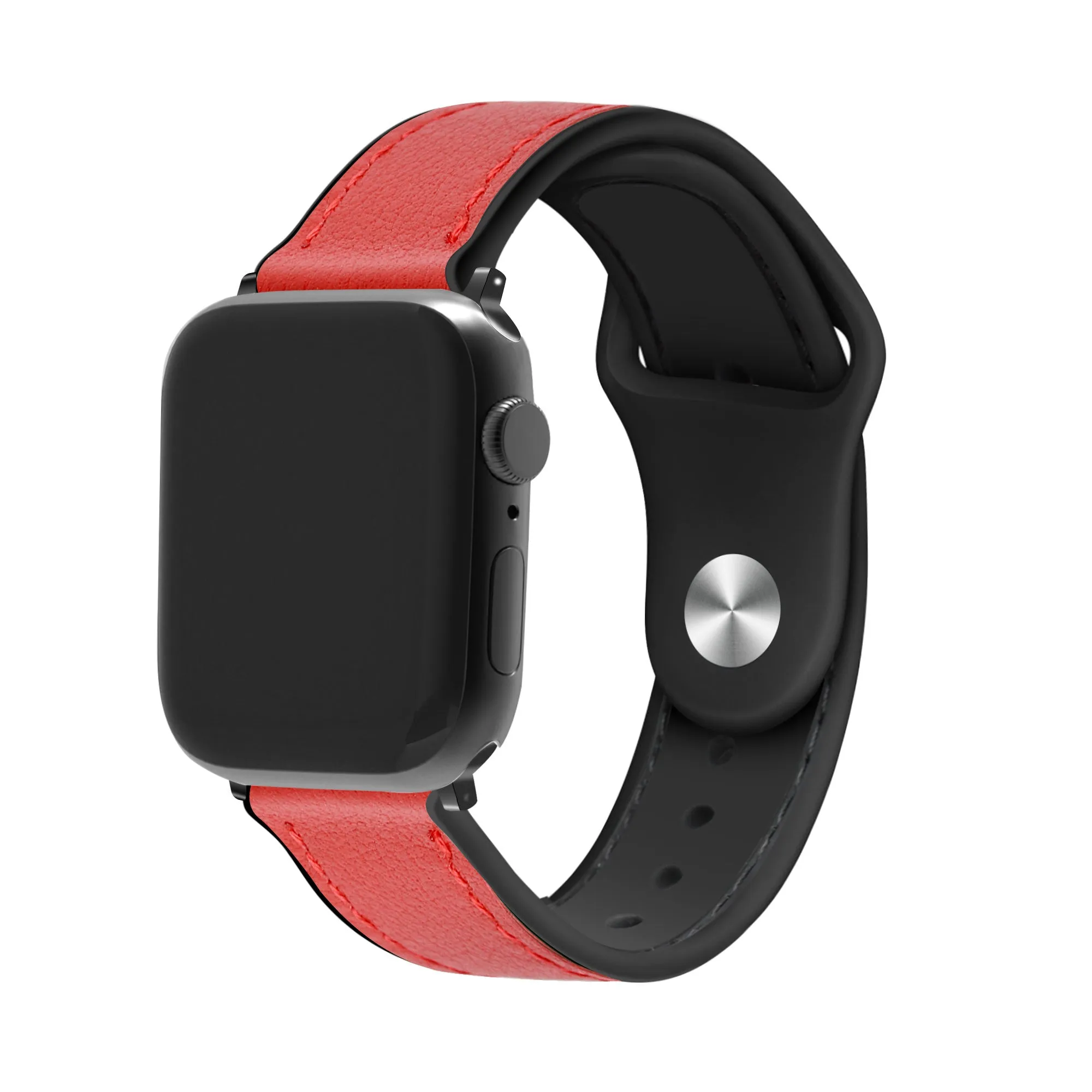 #1 Best Seller: Apple Watch Hybrid Leather Strap (Red)  Almost Gone!