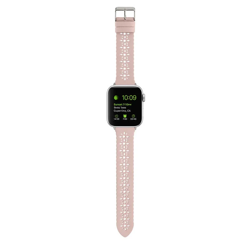 #1 Best Seller: Apple Watch Patterned Leather Strap (Pink)  Today Only!