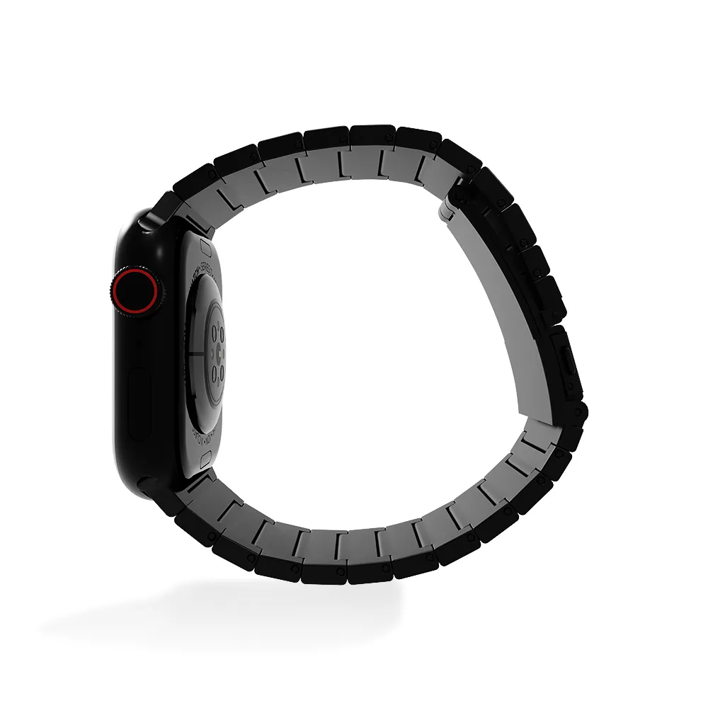 #1 Best Seller: Apple Watch Premium Titanium Strap (Black)  Stylish & Comfortable