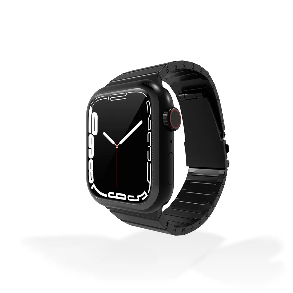 #1 Best Seller: Apple Watch Premium Titanium Strap (Black)  Stylish & Comfortable