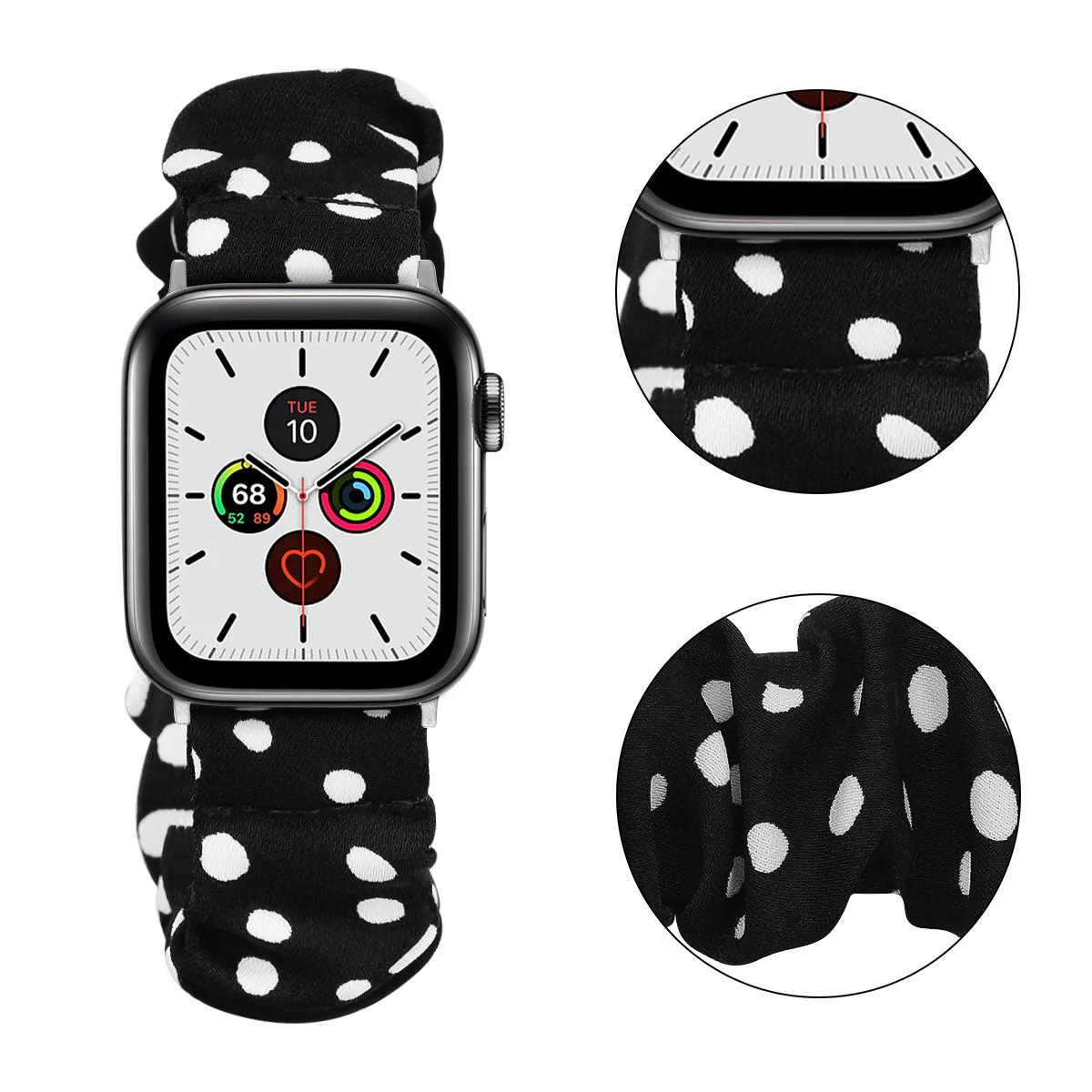 #1 Best Seller: Apple Watch Scrunchie Strap (Dotted)  Last Few Pieces!