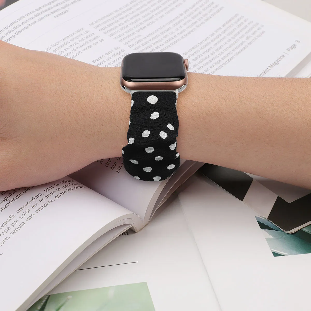 #1 Best Seller: Apple Watch Scrunchie Strap (Dotted)  Last Few Pieces!