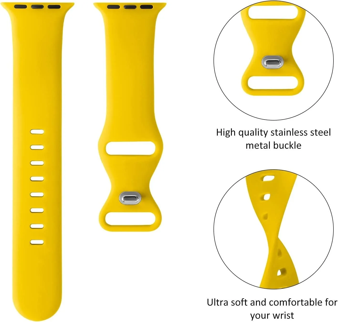 #1 Best Seller: Apple Watch Silicone Strap Classic (Yellow)  Last Few Pieces!
