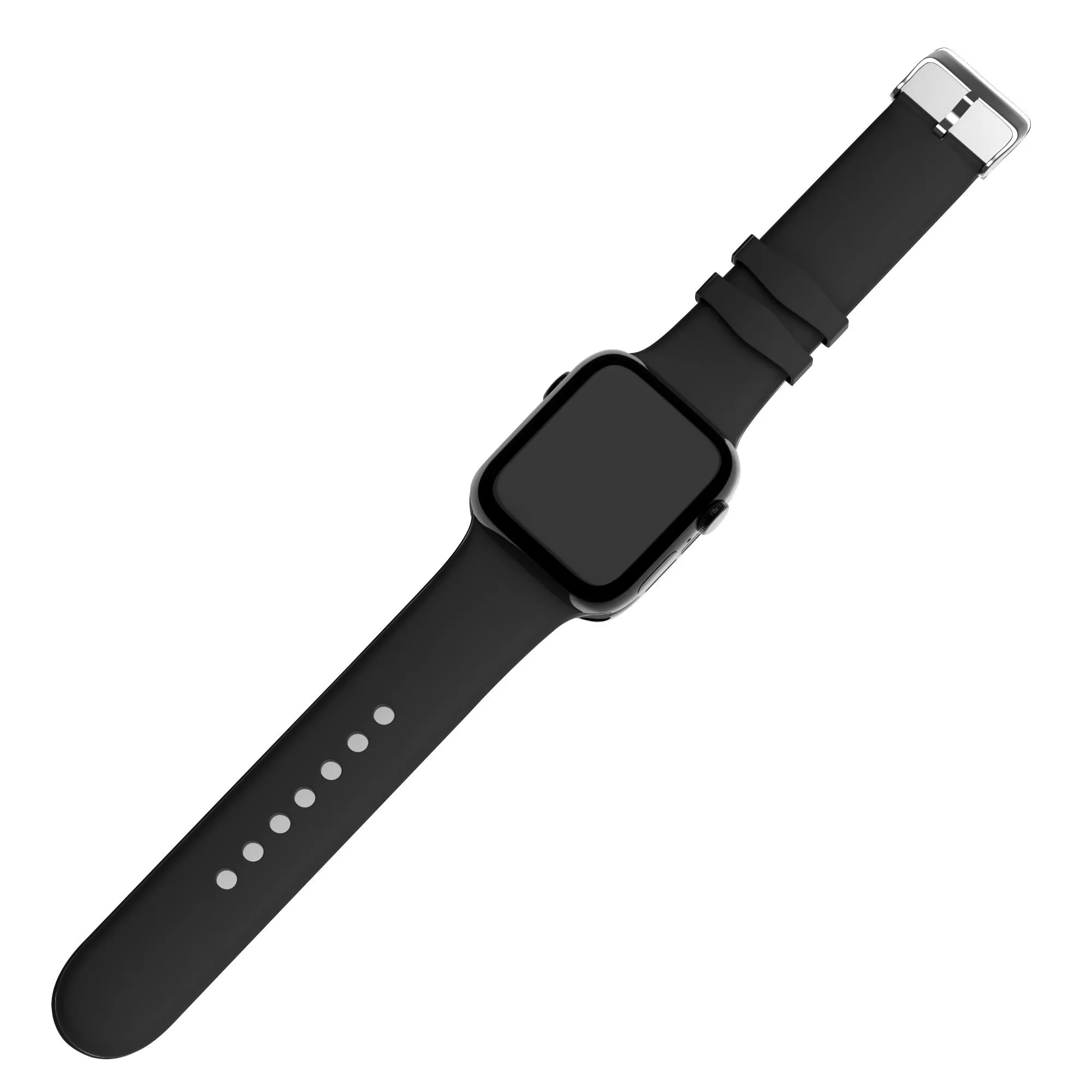 #1 Best Seller: Apple Watch Silicone Strap with Buckle (Black)  Almost Gone!