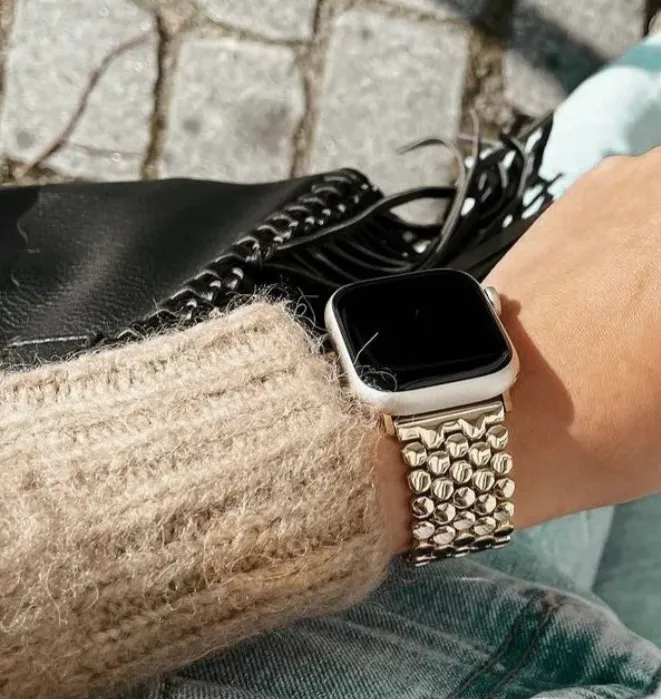 #1 Best Seller: Apple Watch Steel Strap Hexagons (Silver)  Limited Release!
