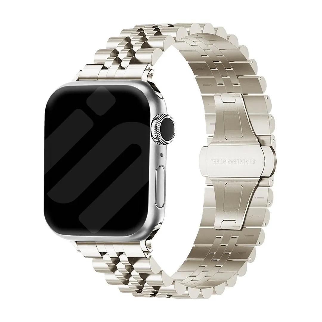 #1 Best Seller: Apple Watch Steel Strap Jubilee (Starlight)  Stylish & Comfortable