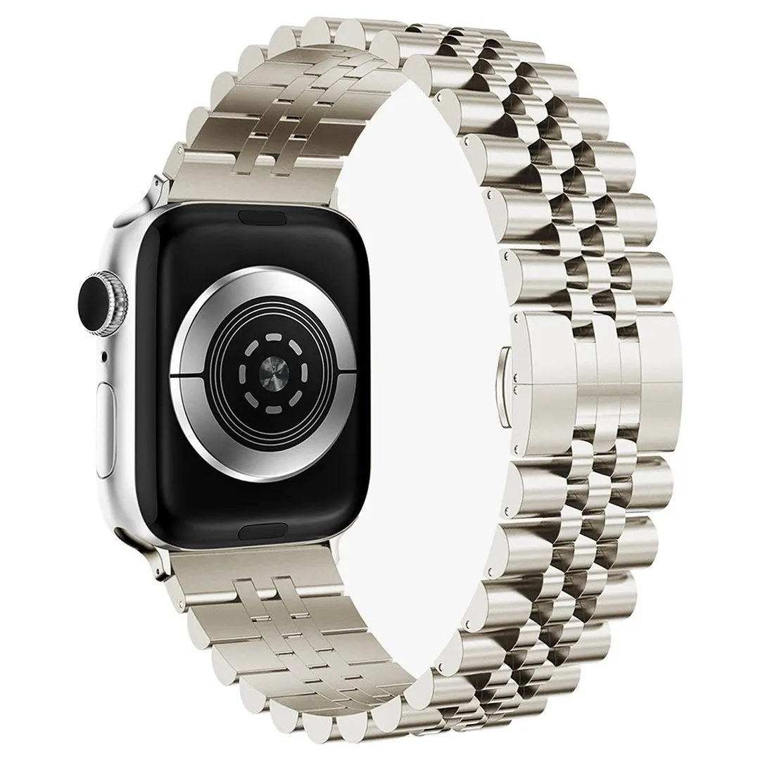 #1 Best Seller: Apple Watch Steel Strap Jubilee (Starlight)  Stylish & Comfortable