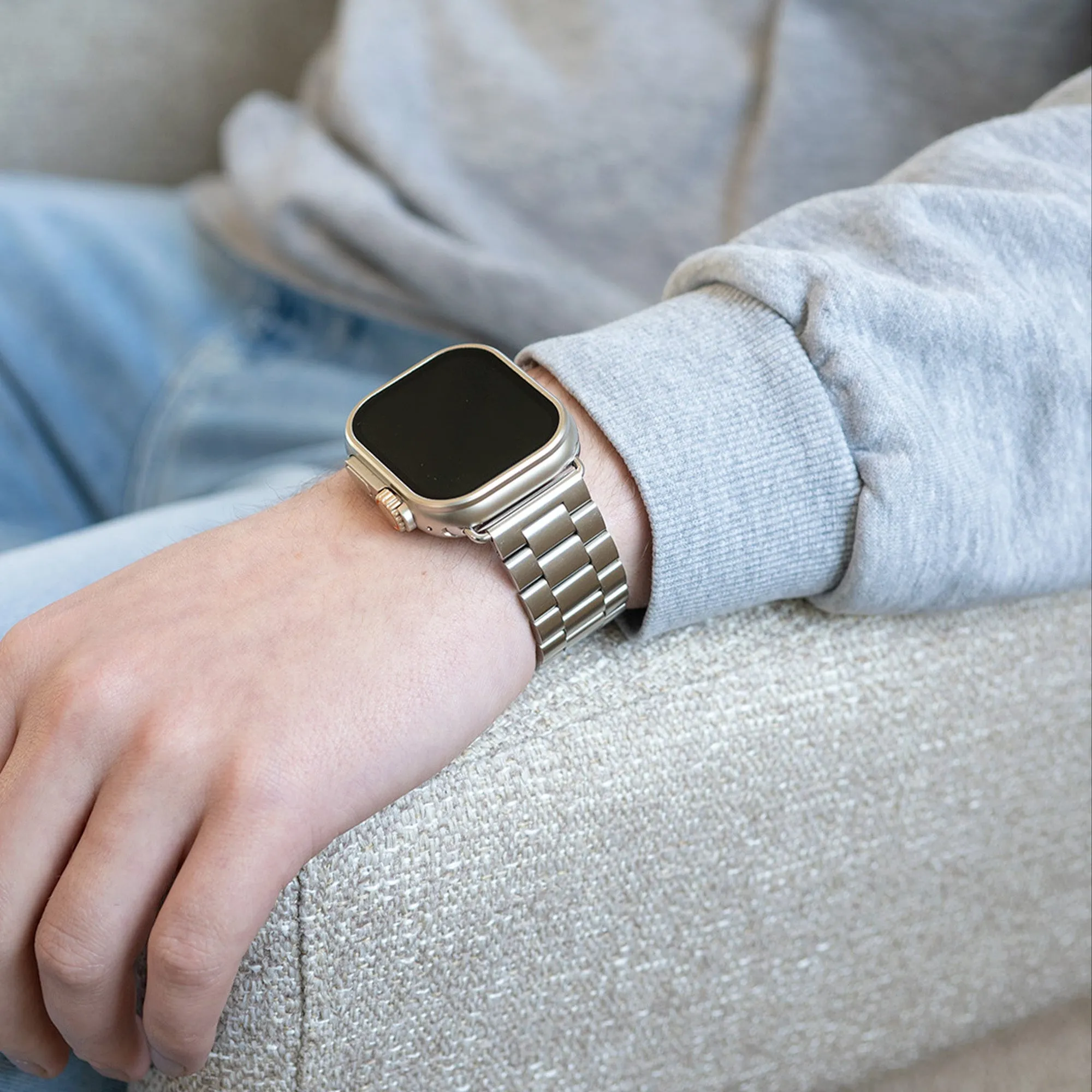 #1 Best Seller: Apple Watch Steel Strap (Silver)  Limited Stock!