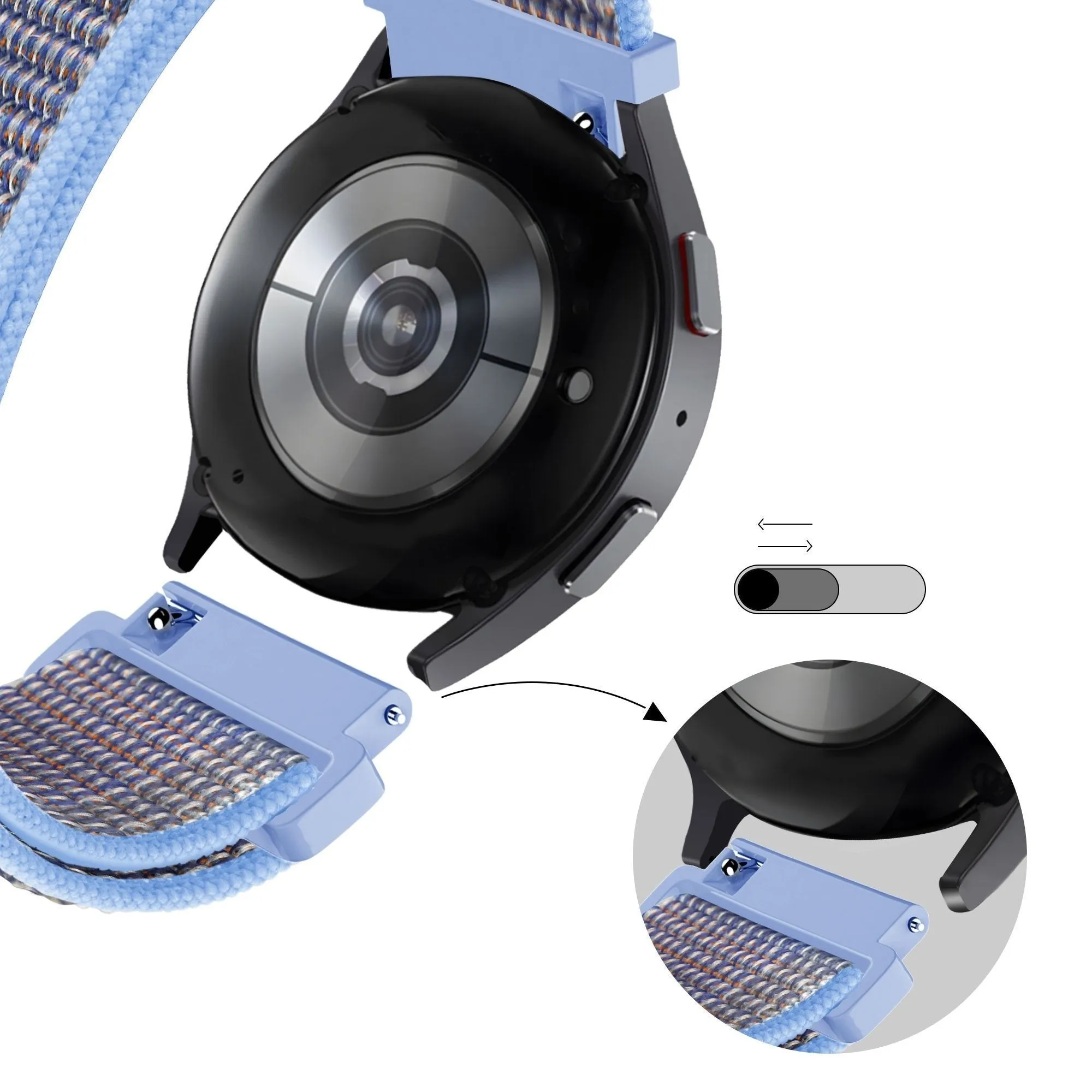 #1 Best Seller: Bandz Amazfit GTS 4 Nylon Strap 'Classic' (Azure Blue)  Limited Stock!