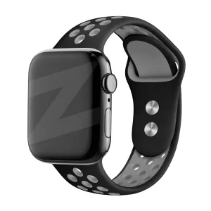 #1 Best Seller: Bandz Apple Watch Dual-Snap Sport Strap (Black/Grey)  Limited Stock!