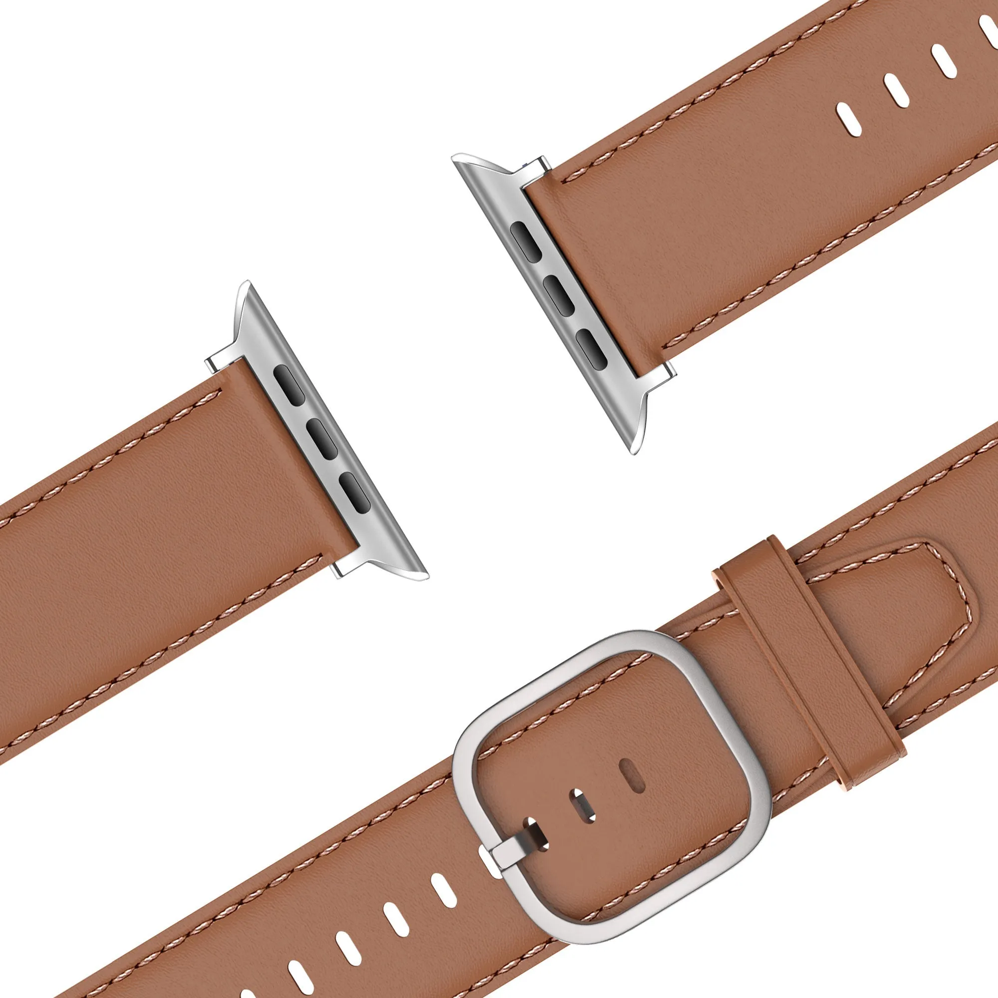 #1 Best Seller: Bandz Apple Watch Leather Strap 'Classic' (Light Brown)  Ends Soon!