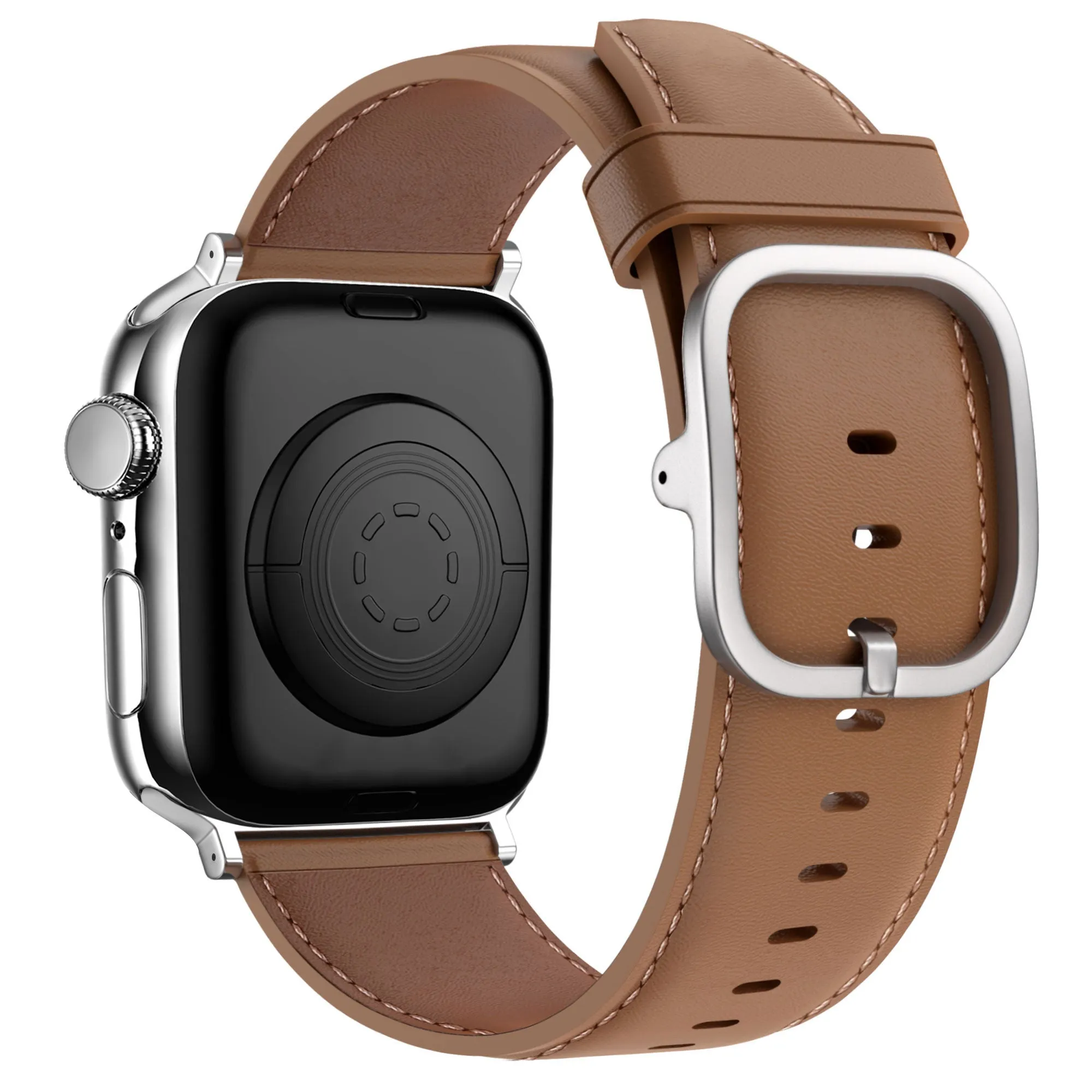 #1 Best Seller: Bandz Apple Watch Leather Strap 'Classic' (Light Brown)  Ends Soon!