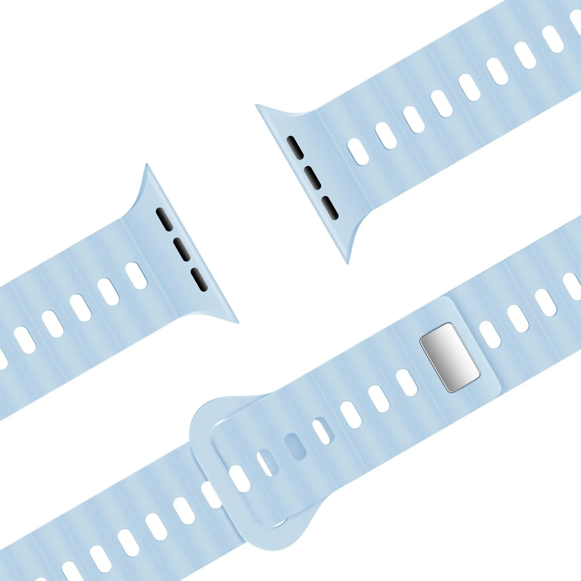 #1 Best Seller: Bandz Apple Watch Silicone Strap 'Single Link' (Light Blue)  Limited Availability!