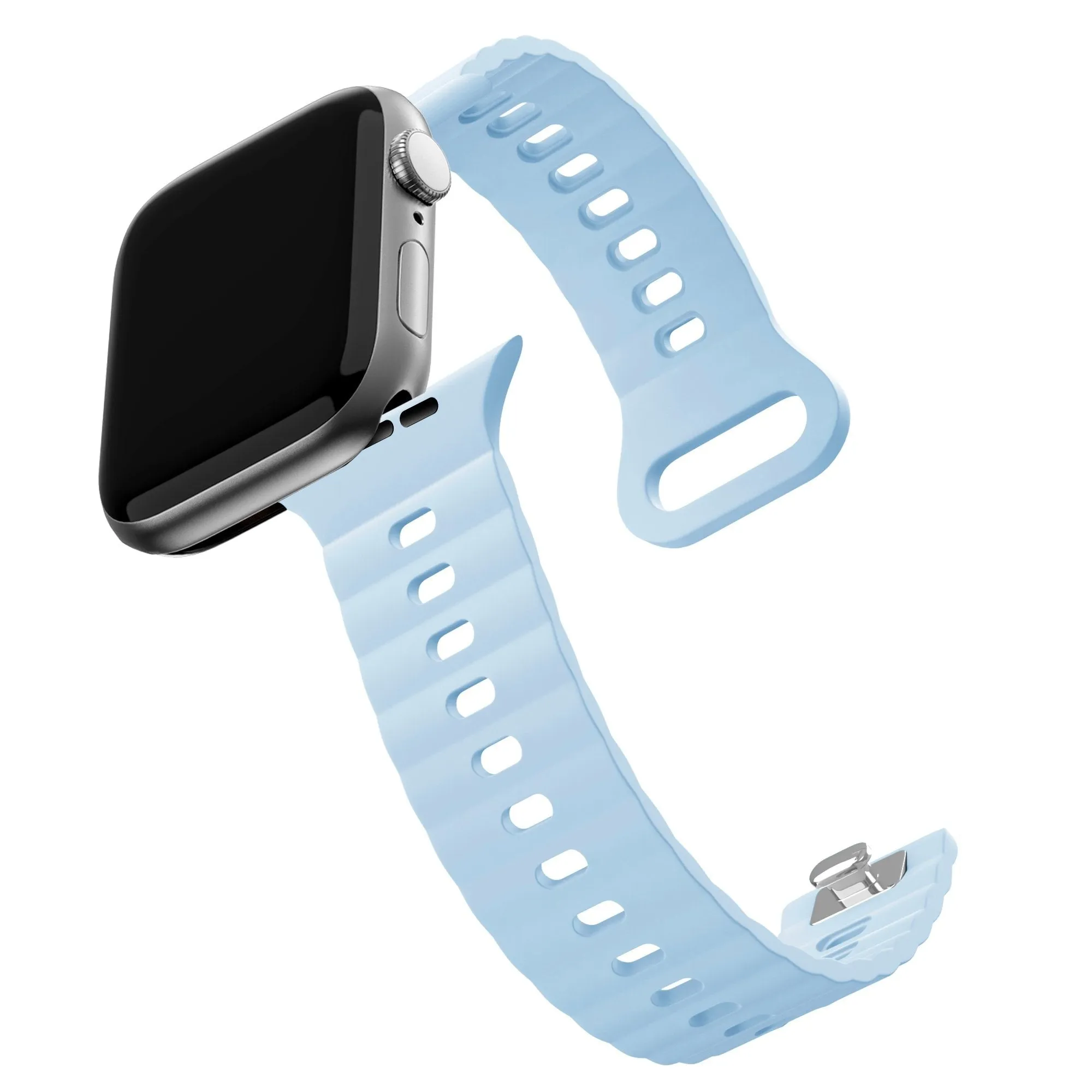 #1 Best Seller: Bandz Apple Watch Silicone Strap 'Single Link' (Light Blue)  Limited Availability!