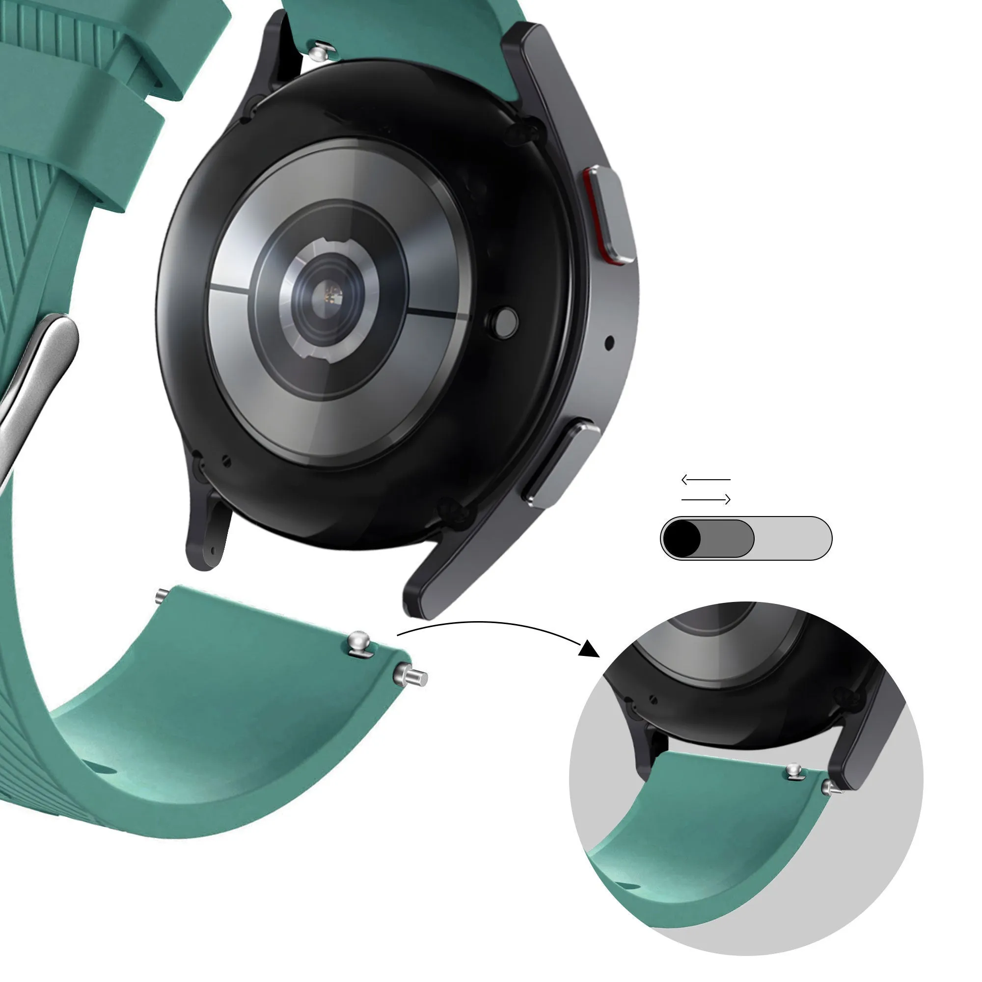 #1 Best Seller: Bandz Huawei Watch 4 (Pro) Silicone Strap 'Deluxe' (Viridian)  Limited Availability!