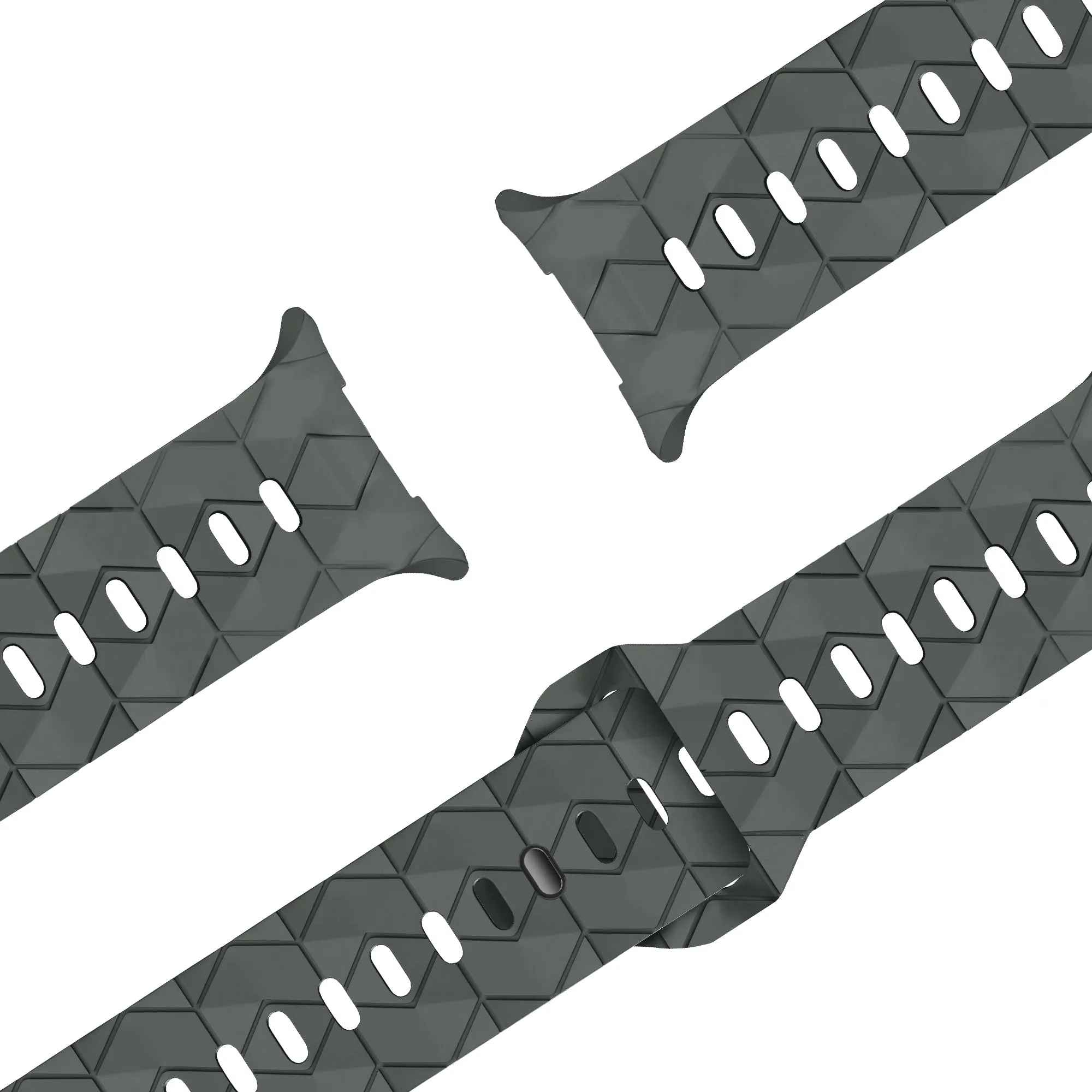 #1 Best Seller: Bandz Samsung Galaxy Watch Ultra Silicone Strap 'Hexagons' (Dark Gray)  Limited Availability!