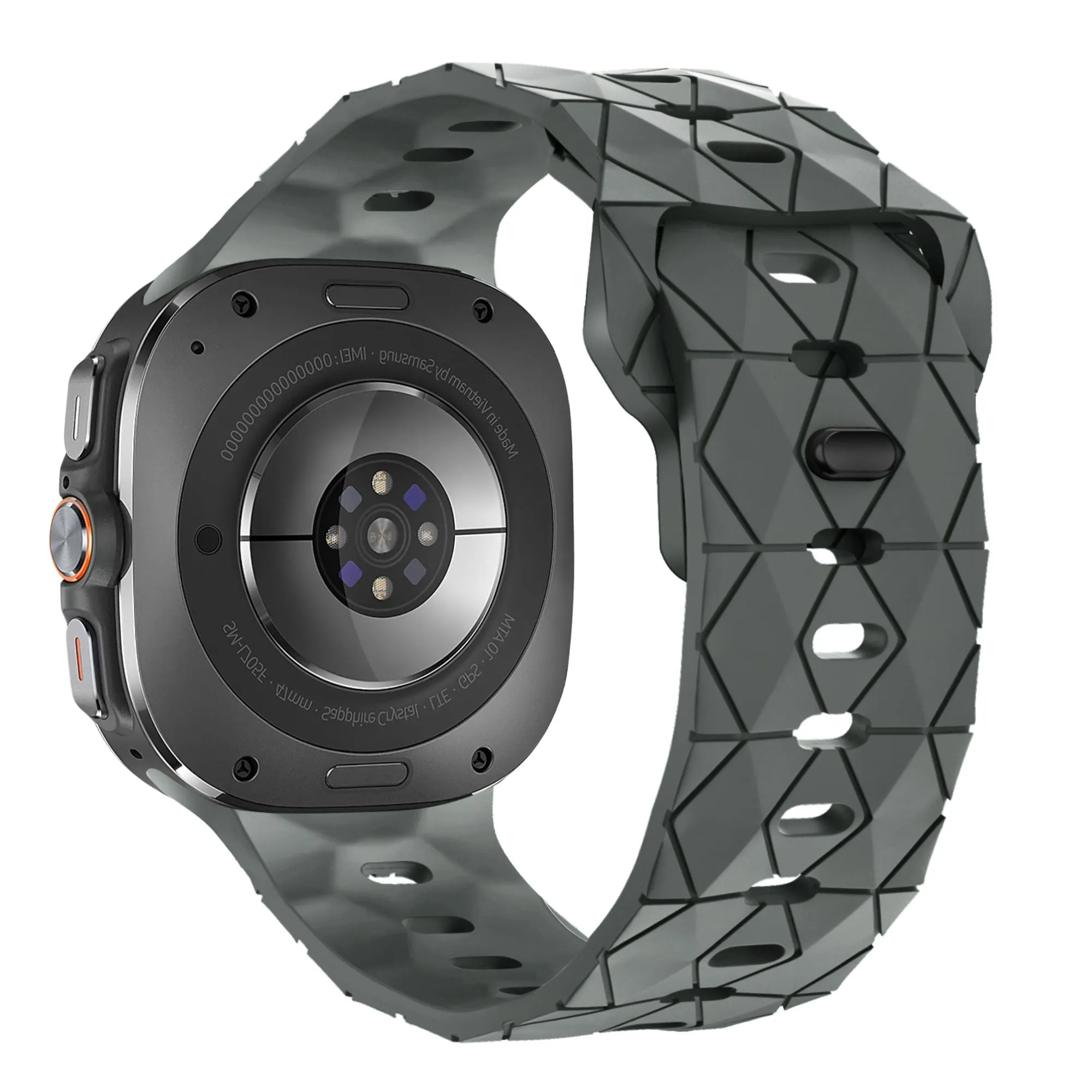 #1 Best Seller: Bandz Samsung Galaxy Watch Ultra Silicone Strap 'Hexagons' (Dark Gray)  Limited Availability!