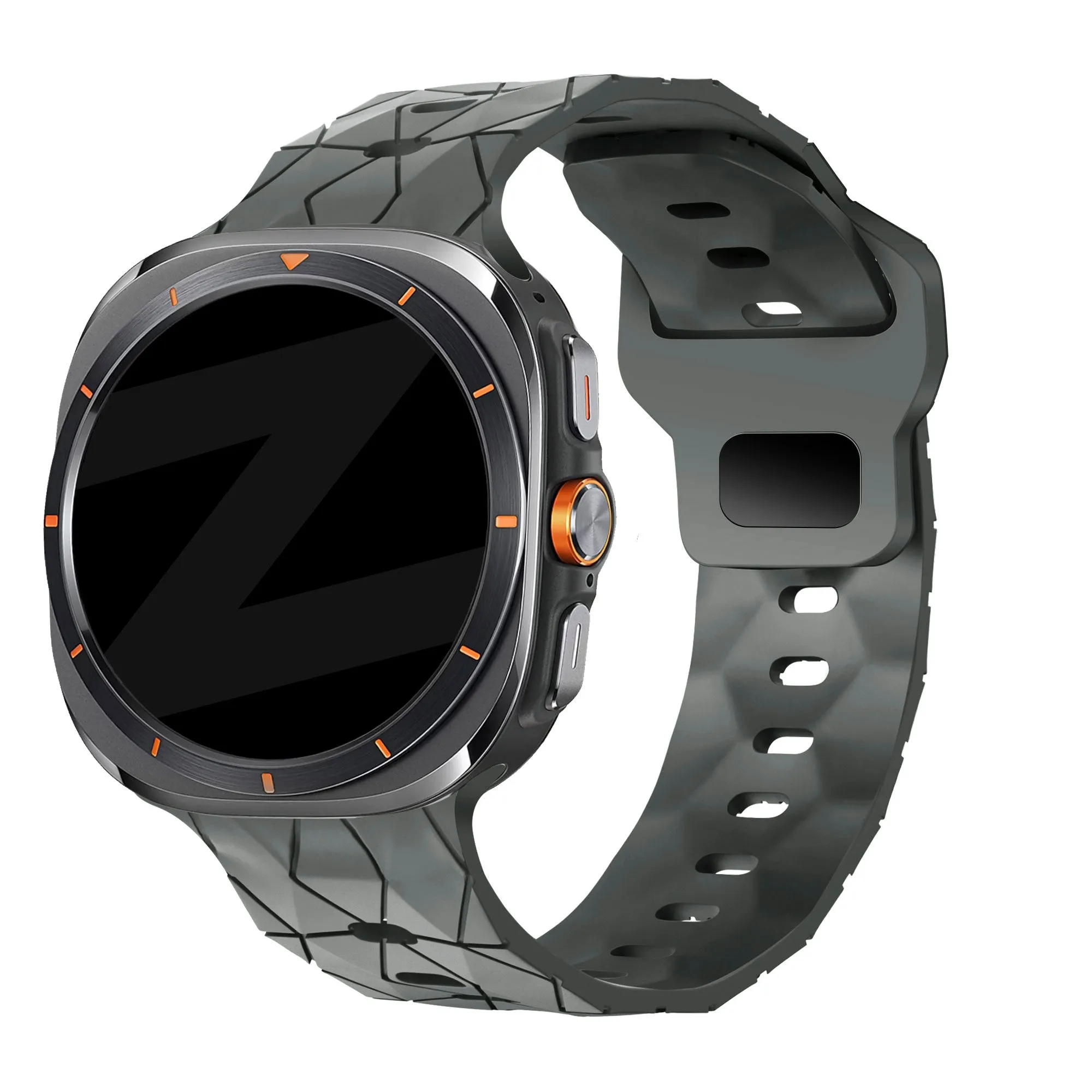 #1 Best Seller: Bandz Samsung Galaxy Watch Ultra Silicone Strap 'Hexagons' (Dark Gray)  Limited Availability!