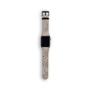 #1 Best Seller: Beige Topographic Watch Strap  Limited Availability!