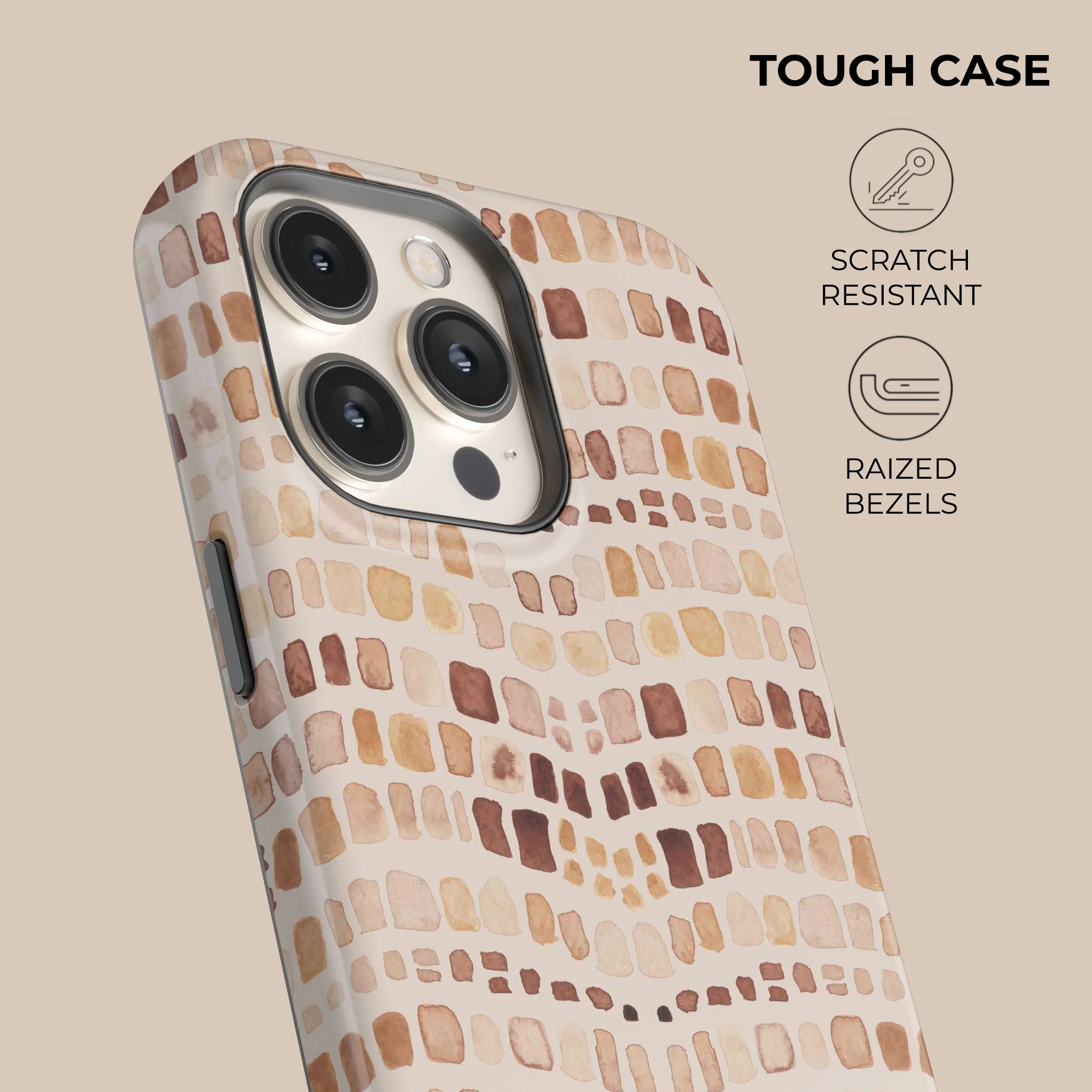 #1 Best Seller: Beige Watercolor Safari Phone Case  Last Chance!