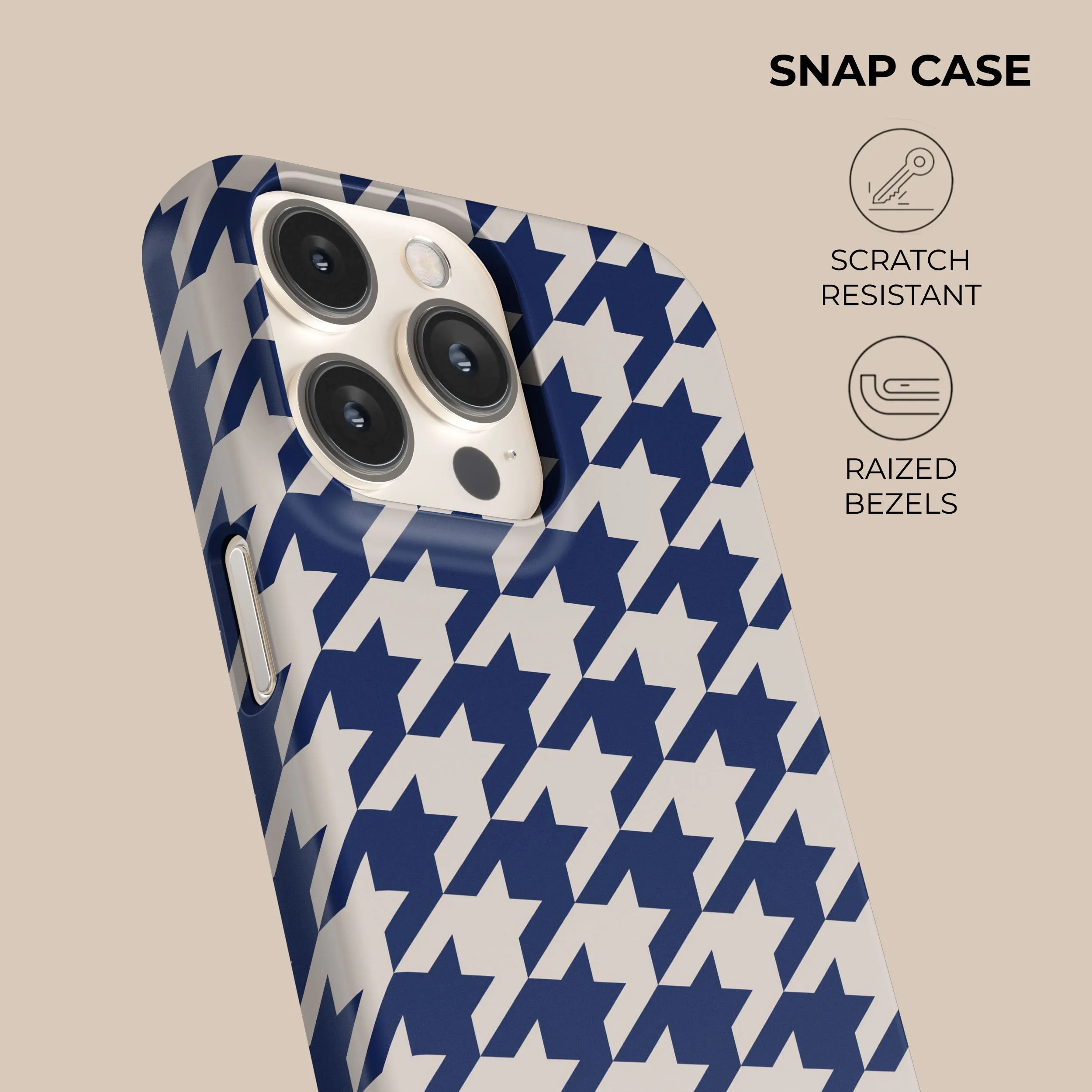 #1 Best Seller: Blue Houndstooth Phone Case  Last Chance!