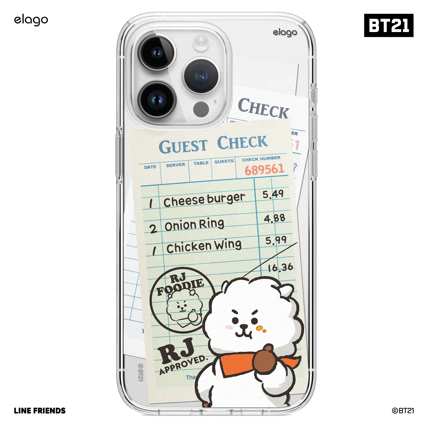 #1 Best Seller: BT21 elago RJ FOODIE MagSafe Hybrid Case for iPhone 15 Pro Max  Going Fast!