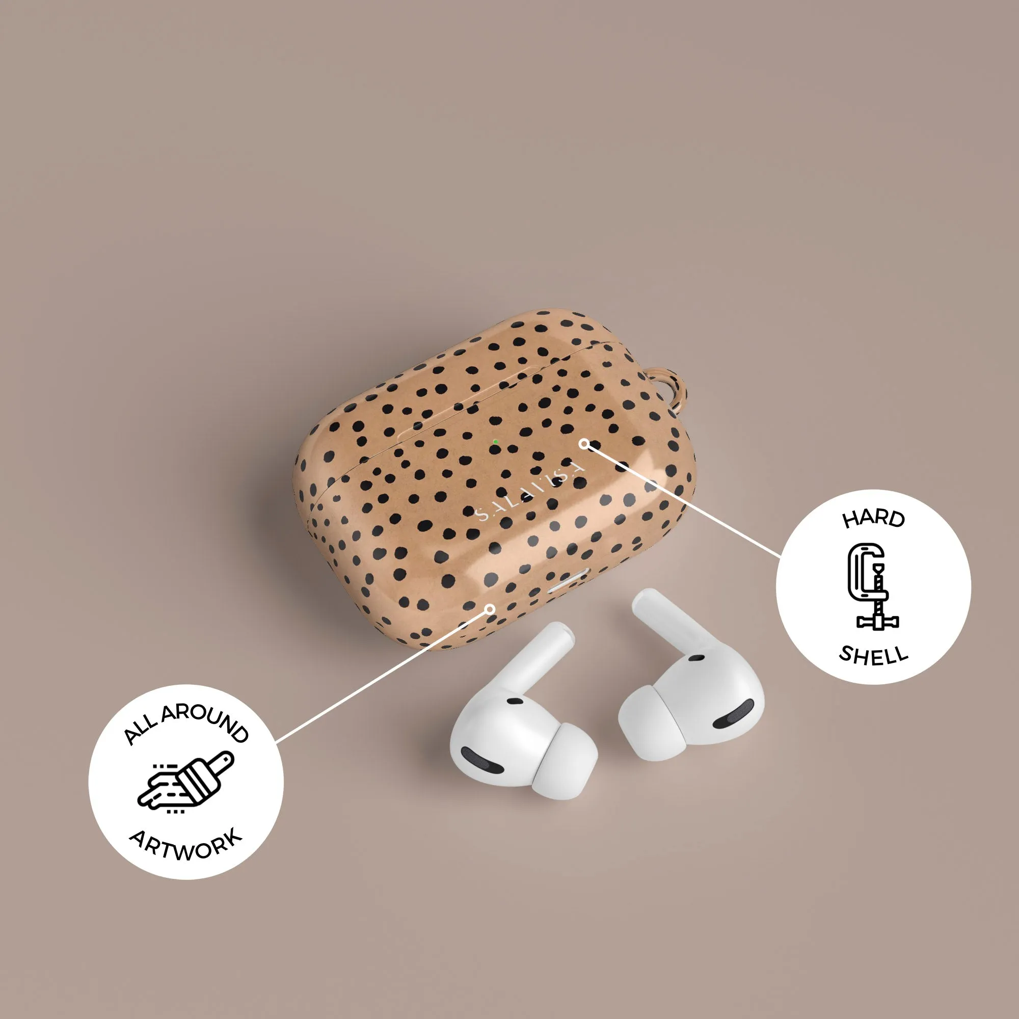 #1 Best Seller: Burnt Orange Polka Dots AirPods Case  Going Fast!