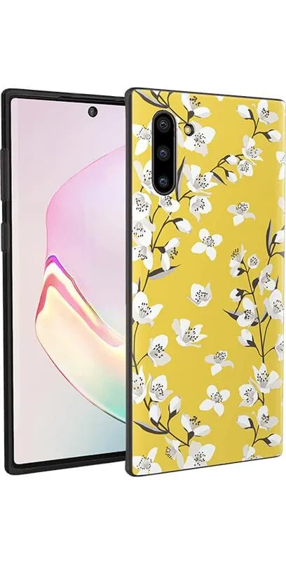 #1 Best Seller: Floral Forest | Yellow Cherry Blossom Floral Samsung Case  Stylish & Comfortable