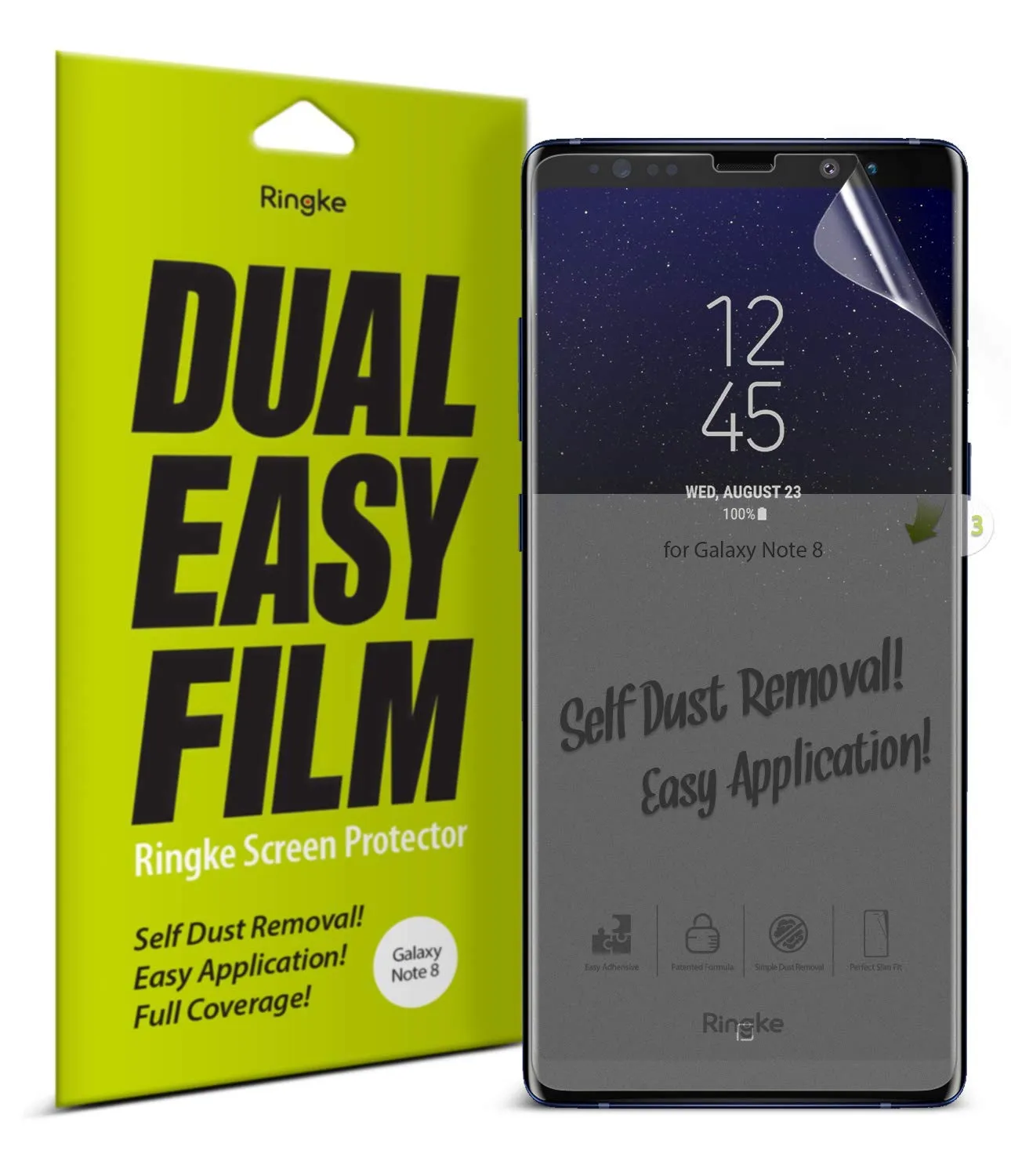 #1 Best Seller: Galaxy Note 8 Screen Protector | Dual Easy Film  Stylish & Comfortable