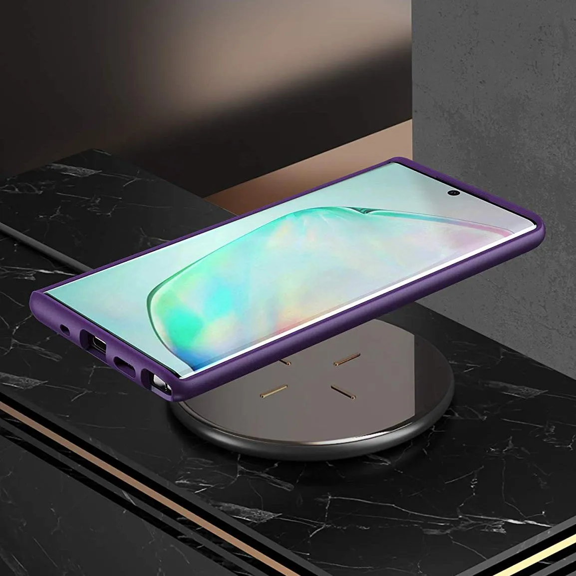 #1 Best Seller: Galaxy Note10 Plus / Note10 Plus 5G Unicorn Beetle Style Slim Clear Case-Purple  Almost Gone!