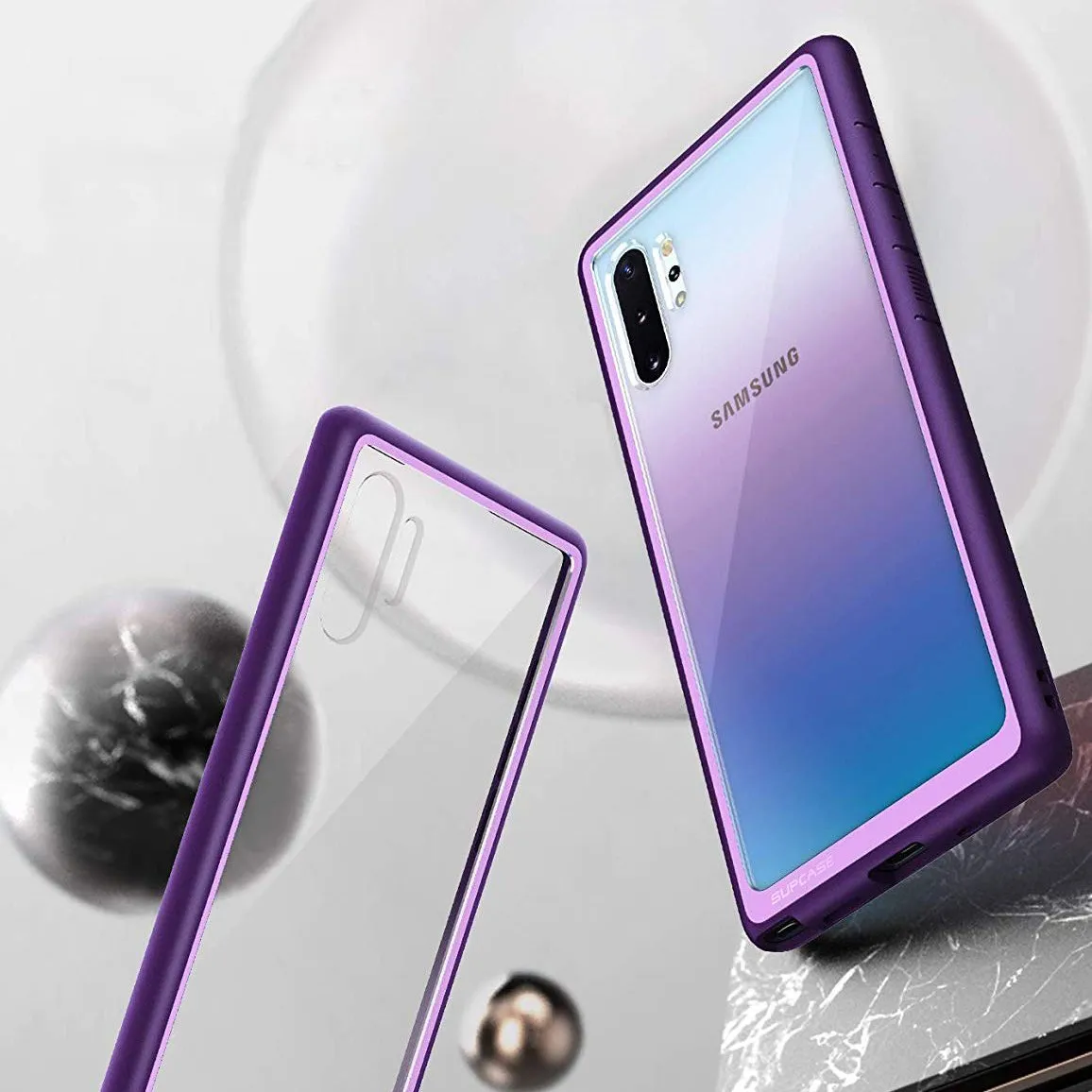 #1 Best Seller: Galaxy Note10 Plus / Note10 Plus 5G Unicorn Beetle Style Slim Clear Case-Purple  Almost Gone!