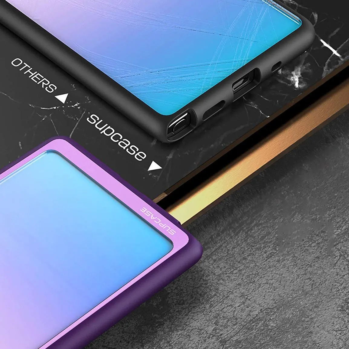 #1 Best Seller: Galaxy Note10 Plus / Note10 Plus 5G Unicorn Beetle Style Slim Clear Case-Purple  Almost Gone!
