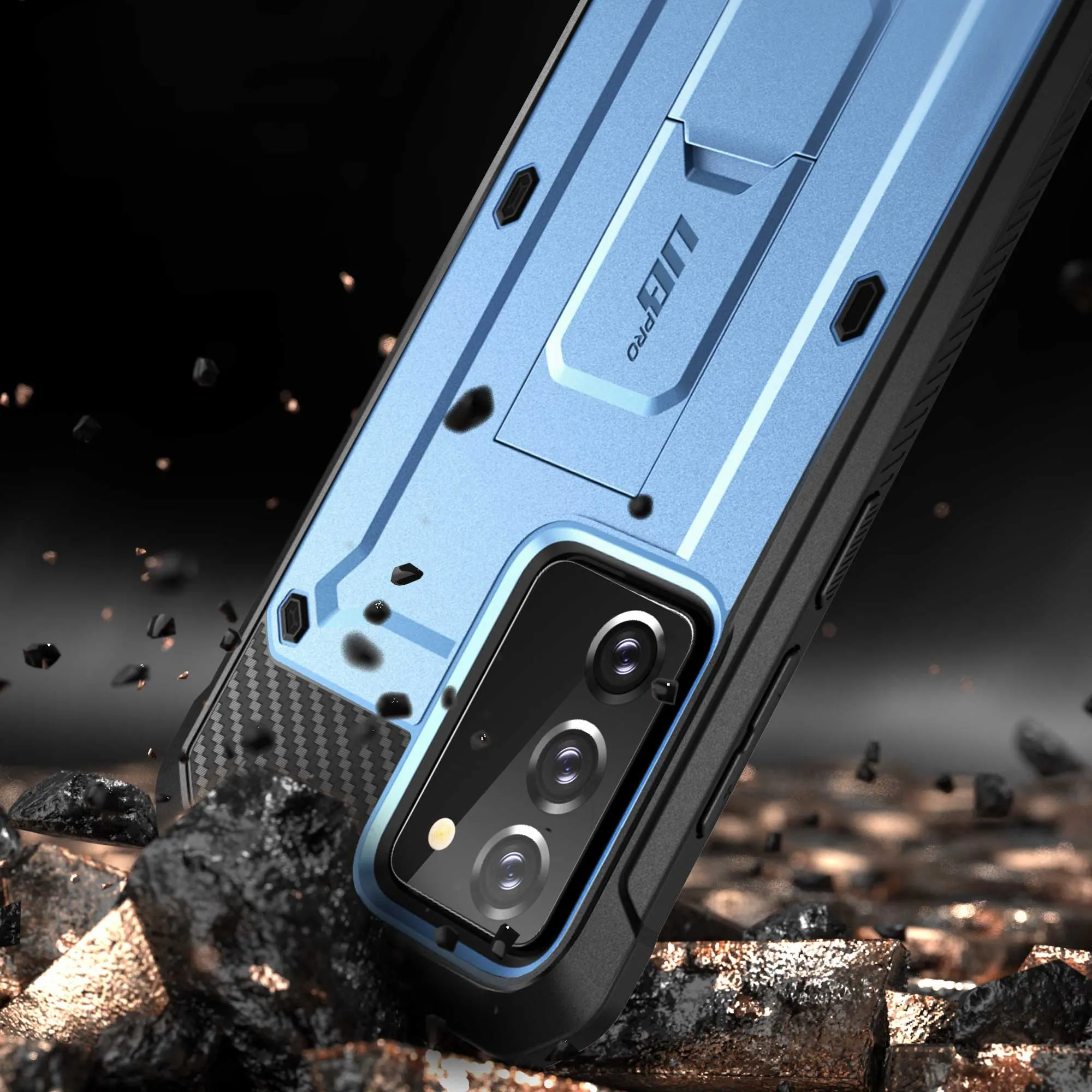 #1 Best Seller: Galaxy Note20 Unicorn Beetle PRO Rugged Holster Case-Metallic Blue  Limited Availability!