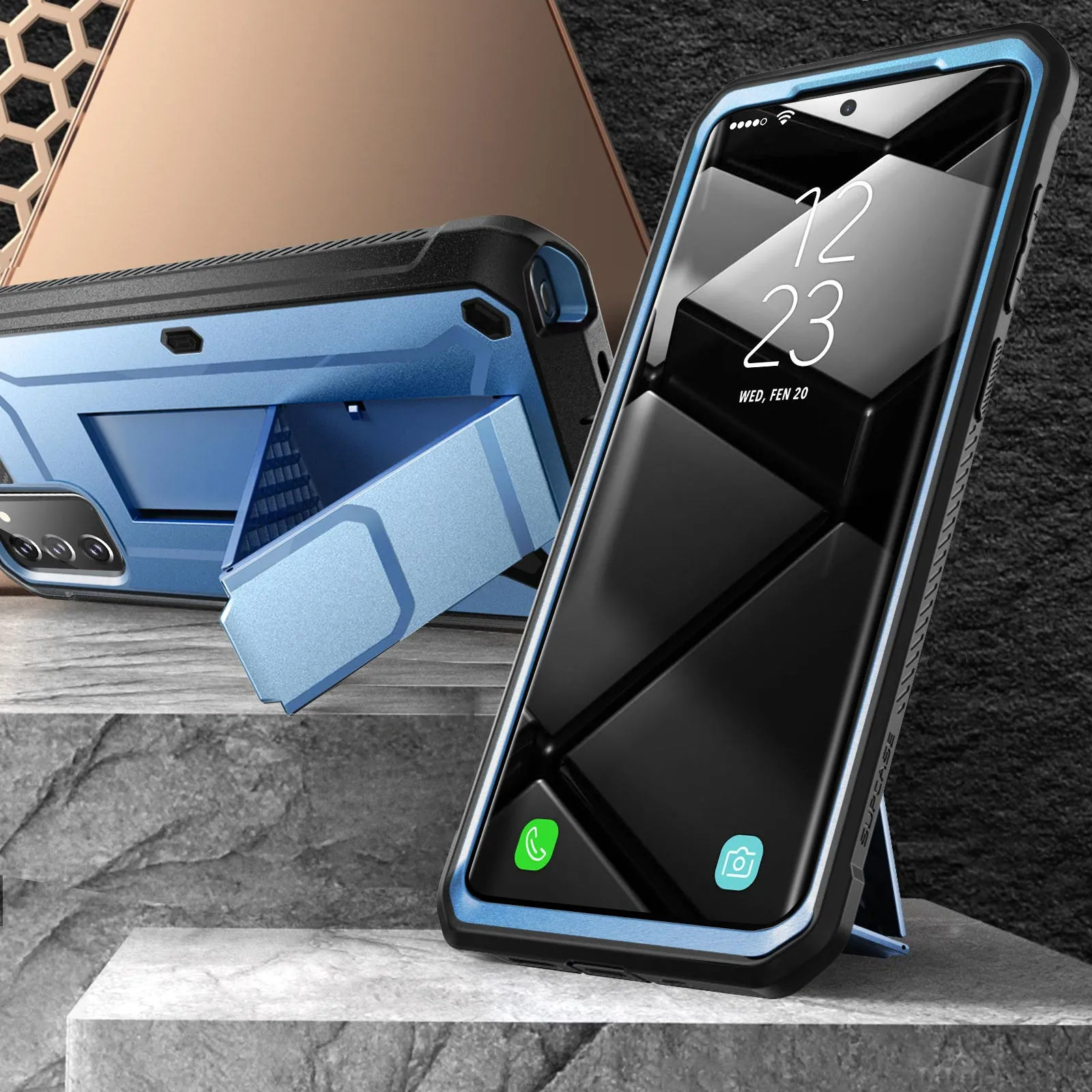 #1 Best Seller: Galaxy Note20 Unicorn Beetle PRO Rugged Holster Case-Metallic Blue  Limited Availability!