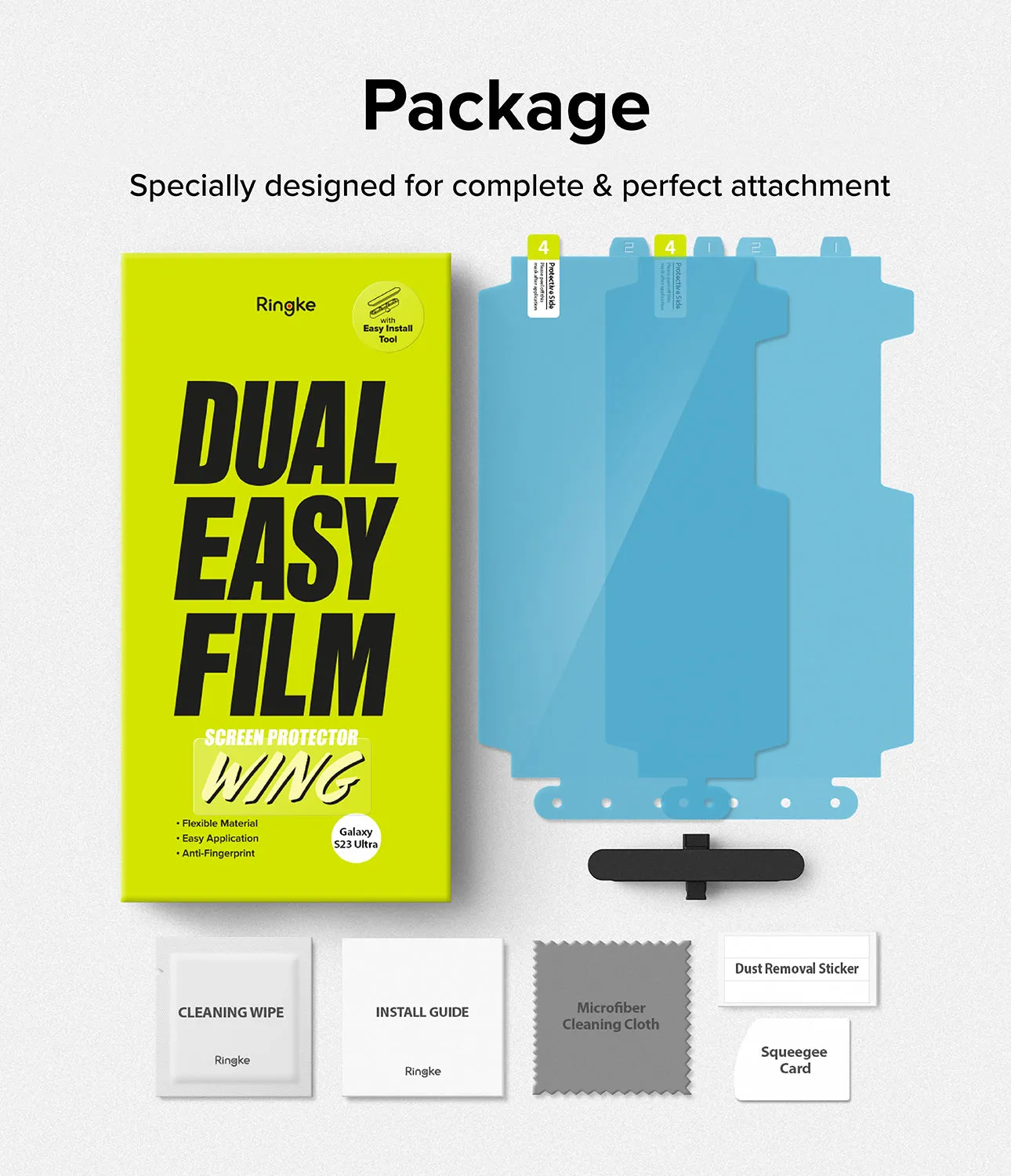#1 Best Seller: Galaxy S23 Ultra Screen Protector | Dual Easy Film Wing [2 Pack]  Going Fast!