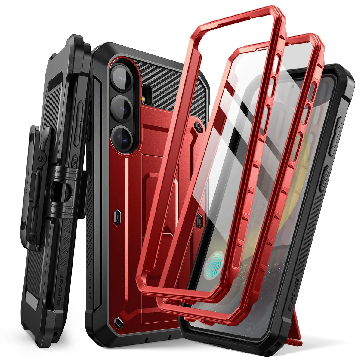 #1 Best Seller: Galaxy S25 Unicorn Beetle PRO Rugged Case-Metallic Red  Stylish & Comfortable