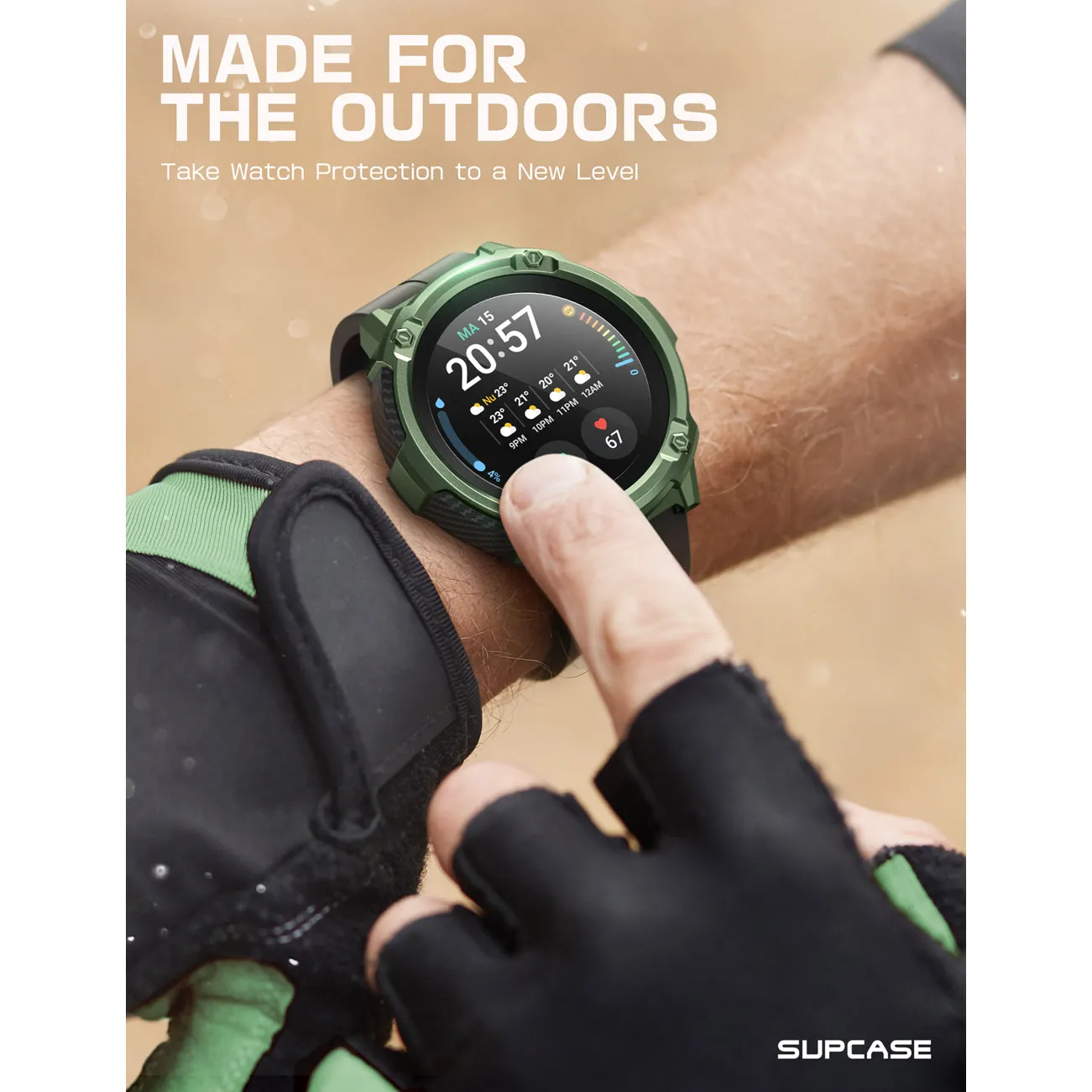 #1 Best Seller: Galaxy Watch5 Pro 45mm Unicorn Beetle Rugged Case with Glass Screen Protectors-Dark Green  Almost Gone!