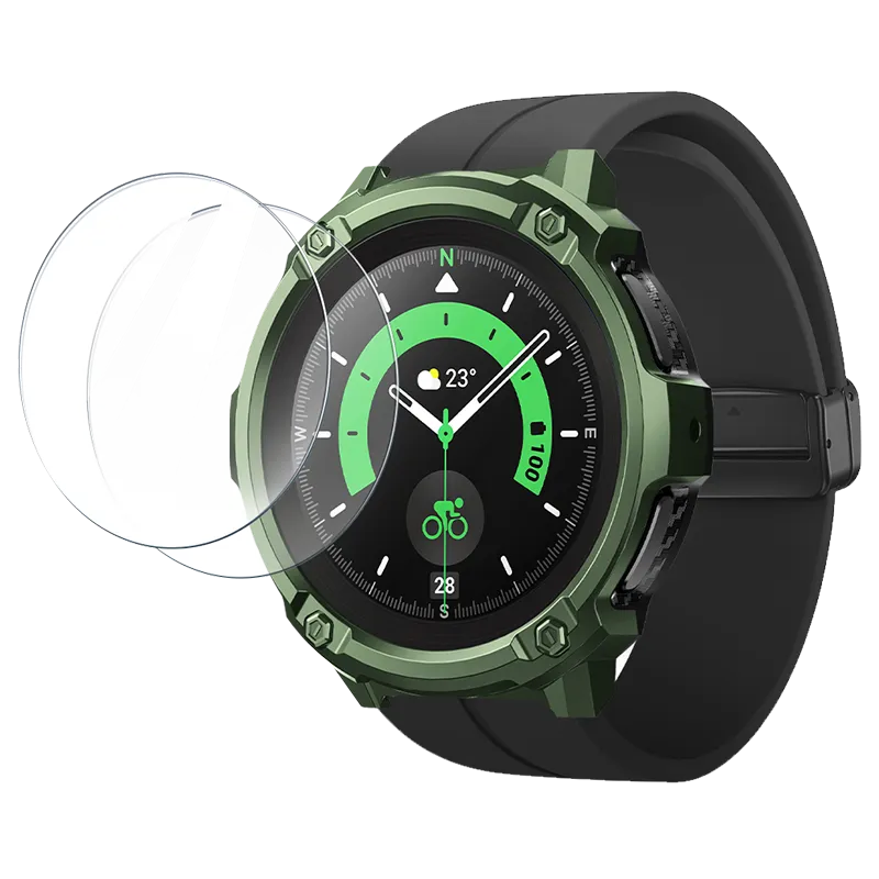#1 Best Seller: Galaxy Watch5 Pro 45mm Unicorn Beetle Rugged Case with Glass Screen Protectors-Dark Green  Almost Gone!