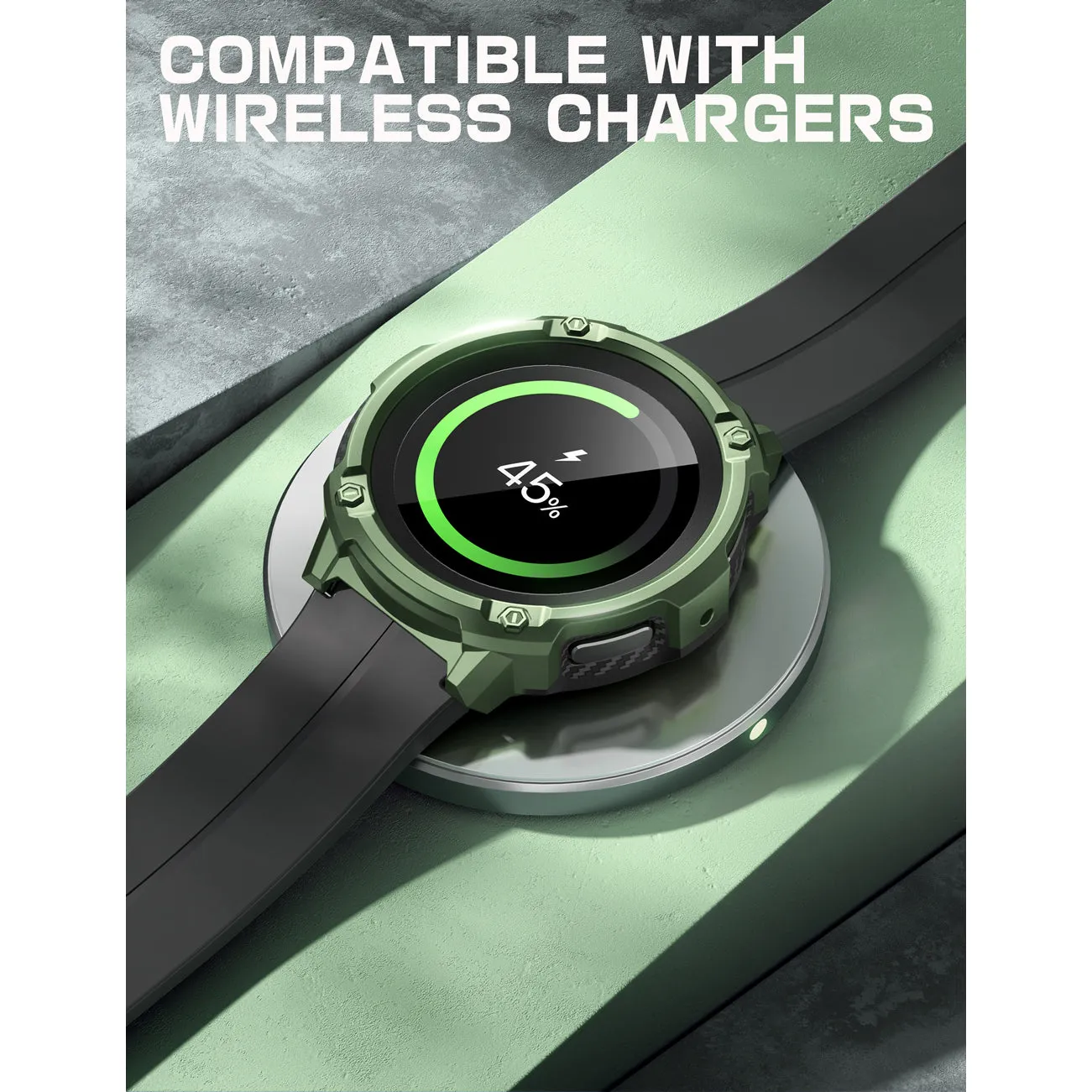 #1 Best Seller: Galaxy Watch5 Pro 45mm Unicorn Beetle Rugged Case with Glass Screen Protectors-Dark Green  Almost Gone!