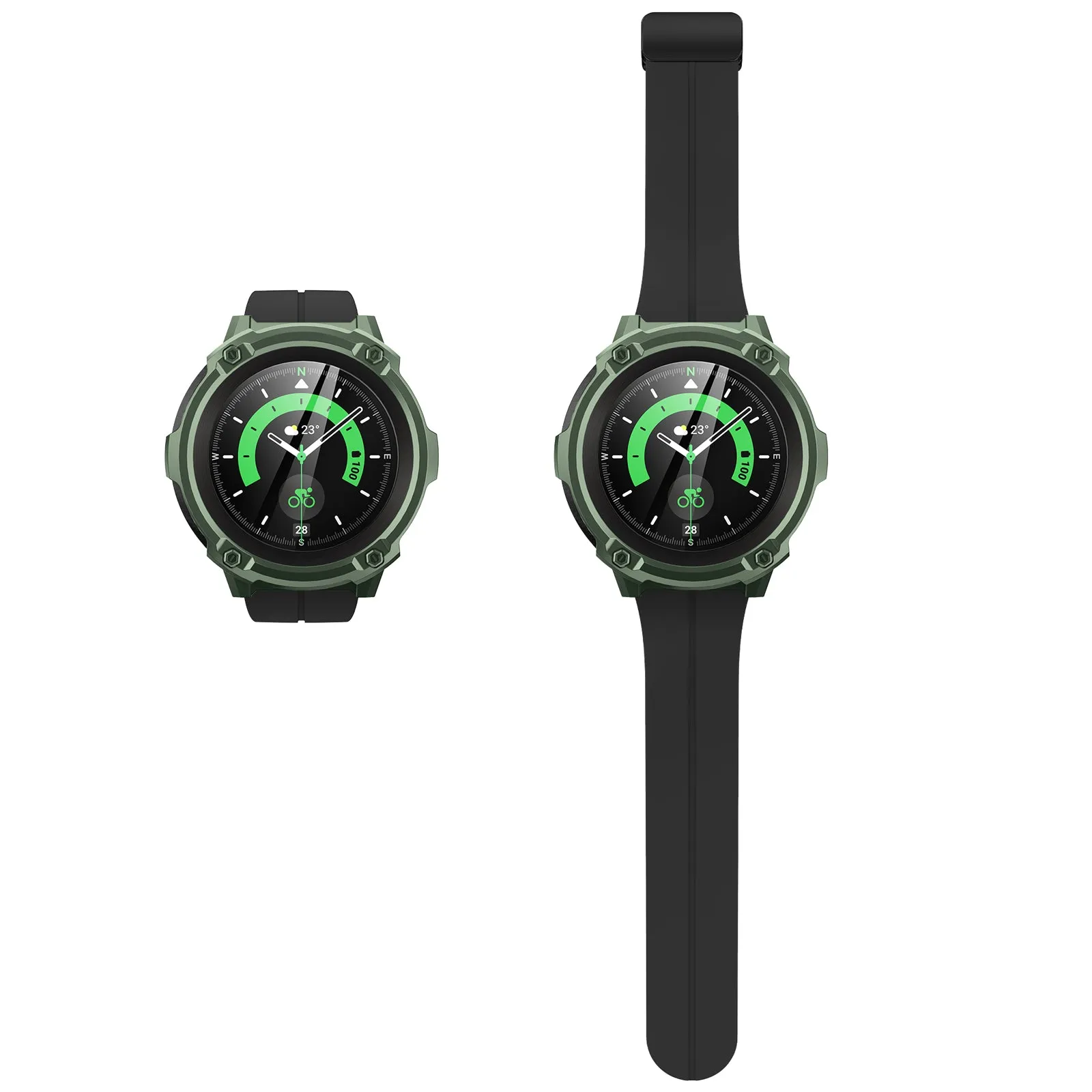 #1 Best Seller: Galaxy Watch5 Pro 45mm Unicorn Beetle Rugged Case with Glass Screen Protectors-Dark Green  Almost Gone!