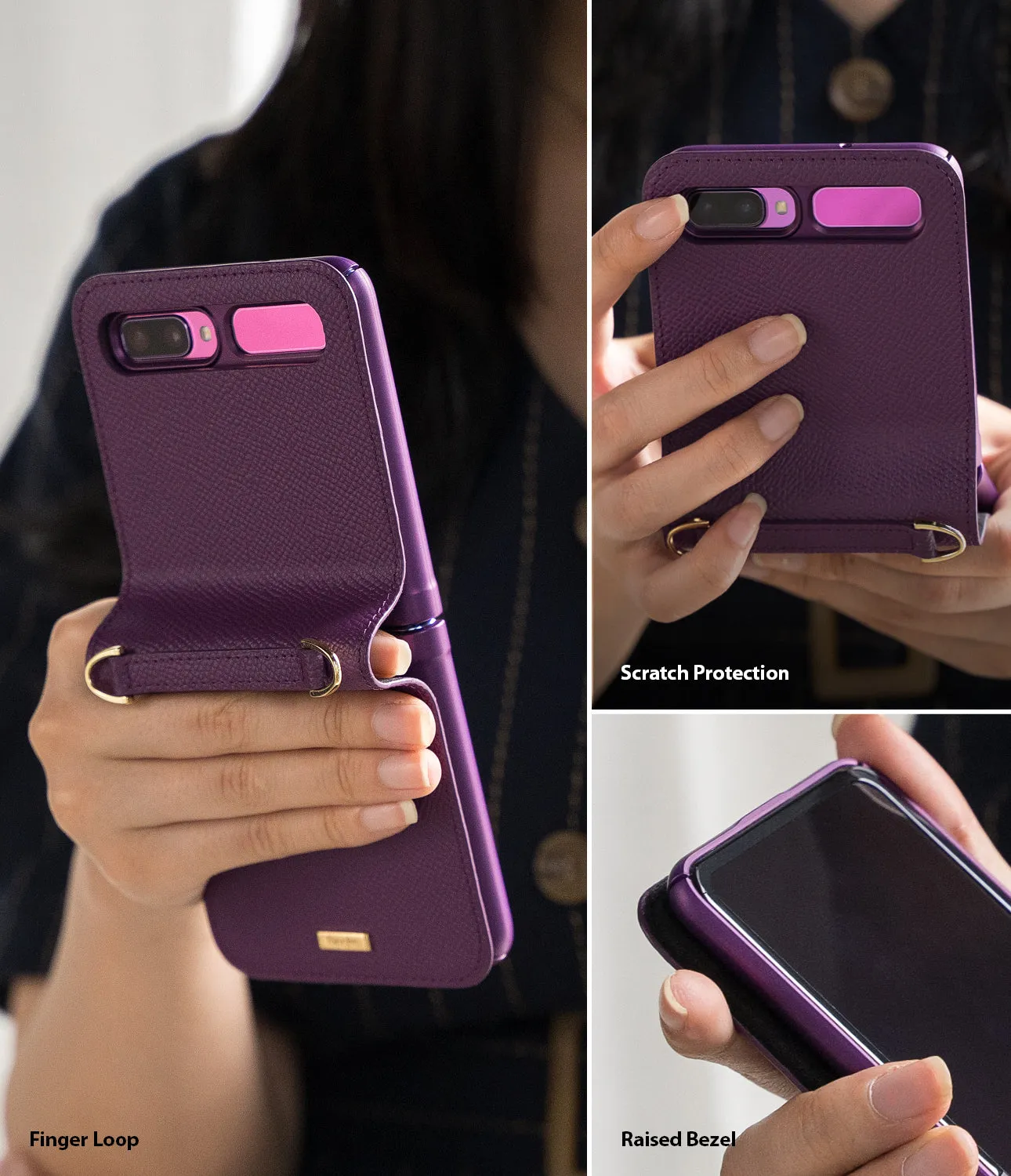 #1 Best Seller: Galaxy Z Flip Case | Folio Signature Purple  Today Only!