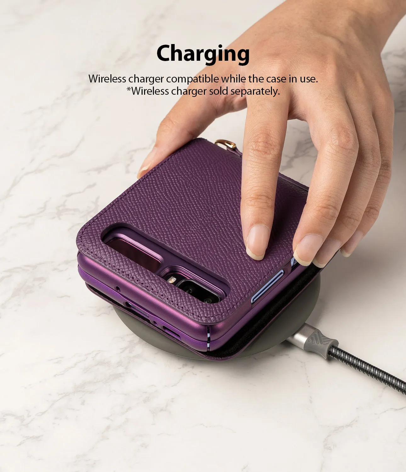 #1 Best Seller: Galaxy Z Flip Case | Folio Signature Purple  Today Only!
