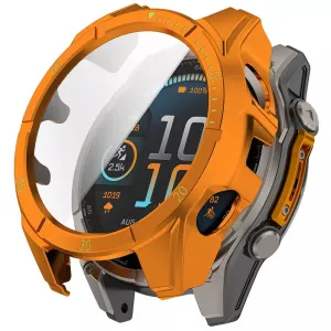 #1 Best Seller: Garmin Fenix 8 - 47mm SOLAR Hard Case with Glass (Orange/Green)  Going Fast!