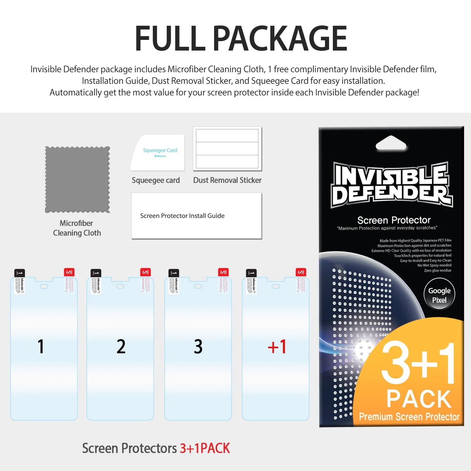 #1 Best Seller: Google Pixel Screen Protector | Film (4P)  Almost Gone!